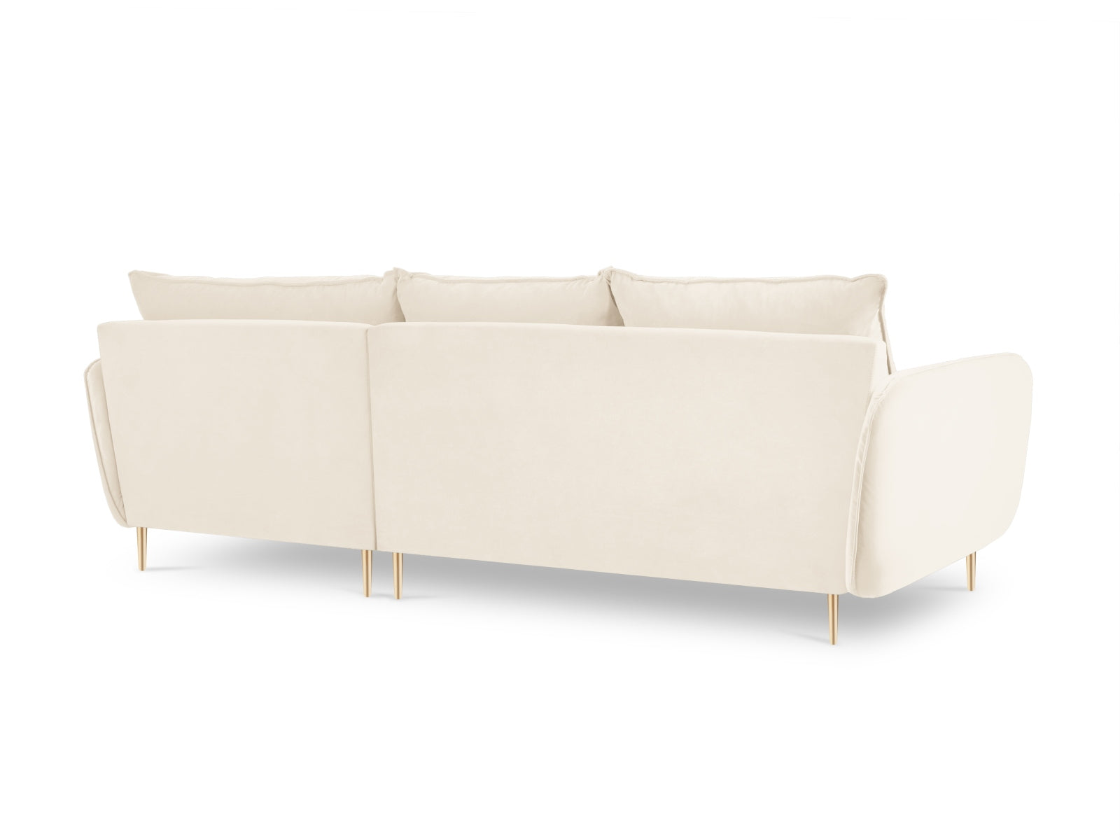 Elegantes Vienna Velour Ecksofa rechts 5 Sitzer 170cm von Cosmopolitan Design. Hochwertiges Velour, optimaler Komfort und zahlreiche Farben für Ihr Zuhause.