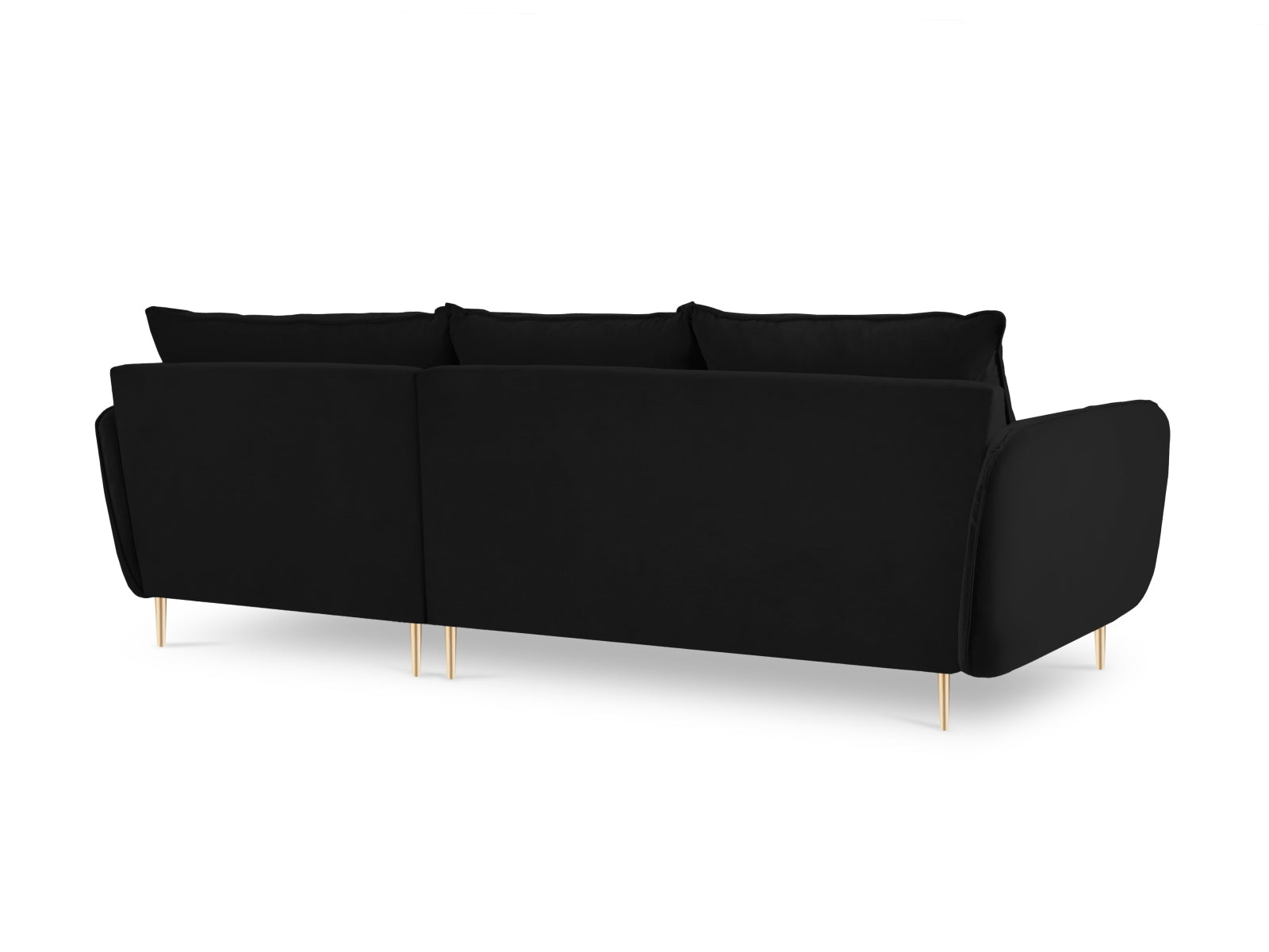 Elegantes Vienna Velour Ecksofa rechts 5 Sitzer 170cm von Cosmopolitan Design. Hochwertiges Velour, optimaler Komfort und zahlreiche Farben für Ihr Zuhause.