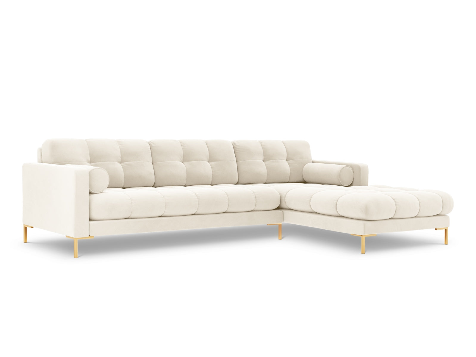 5-Sitzer Ecksofa rechts Bali in Light Beige-Bluvel präsentiert im Onlineshop von KAQTU Design AG. Ecksofa rechts ist von Cosmopolitan Design