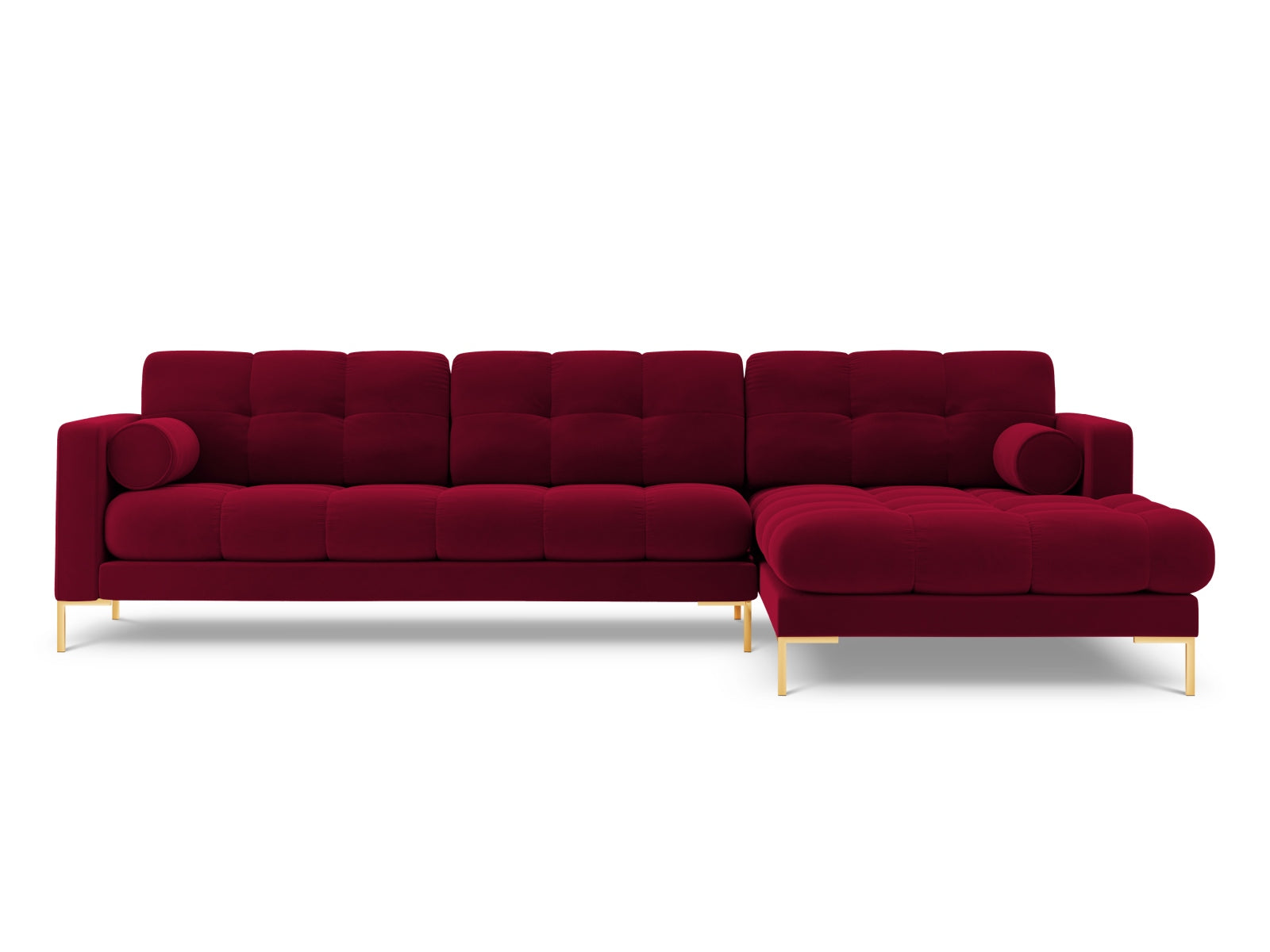 5-Sitzer Ecksofa rechts Bali in Red-Bluvel präsentiert im Onlineshop von KAQTU Design AG. Ecksofa rechts ist von Cosmopolitan Design
