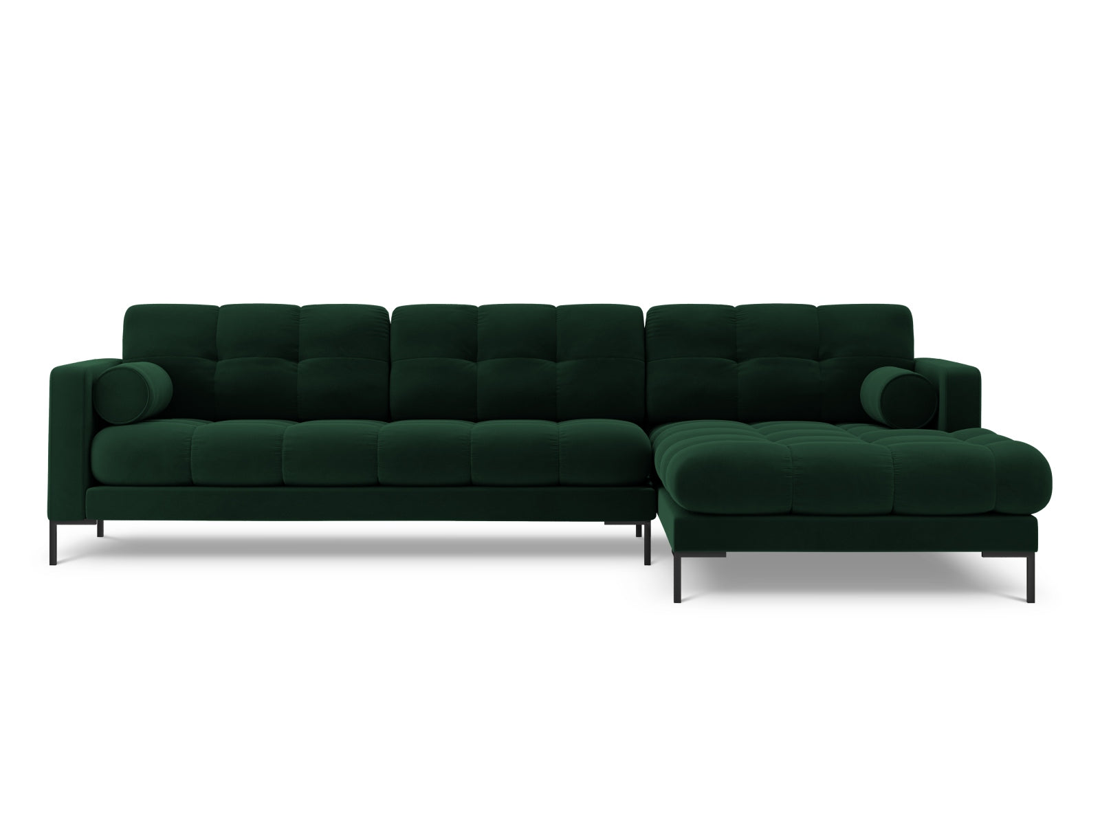 5-Sitzer Ecksofa rechts Bali in Bottle Green-Bluvel präsentiert im Onlineshop von KAQTU Design AG. Ecksofa rechts ist von Cosmopolitan Design