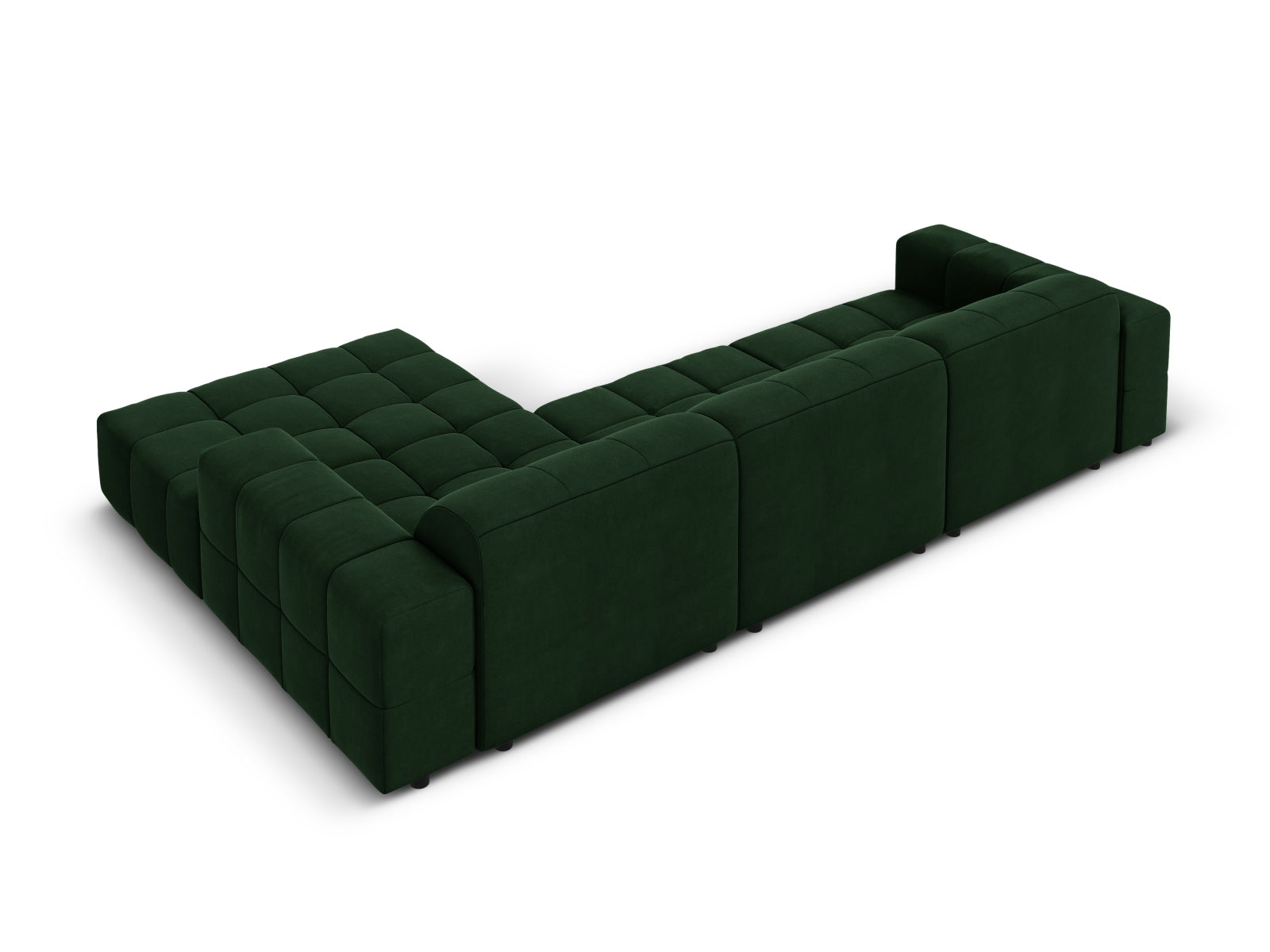 Chicago Velour Ecksofa rechts 4 Sitzer 166cm in Bottle Green präsentiert im Onlineshop von KAQTU Design AG. Ecksofa rechts ist von Cosmopolitan Design