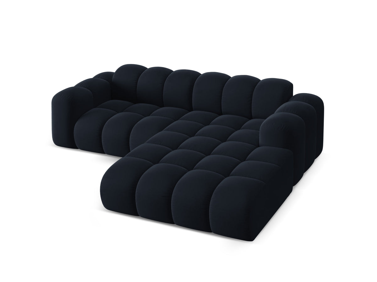 3-Sitzer Ecksofa rechts Treno in Dark Blue-Bluvel präsentiert im Onlineshop von KAQTU Design AG. Ecksofa rechts ist von Cosmopolitan Design