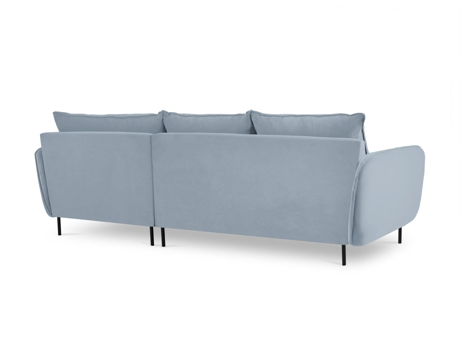 Elegantes Vienna Velour Ecksofa rechts 5 Sitzer 170cm von Cosmopolitan Design. Hochwertiges Velour, optimaler Komfort und zahlreiche Farben für Ihr Zuhause.
