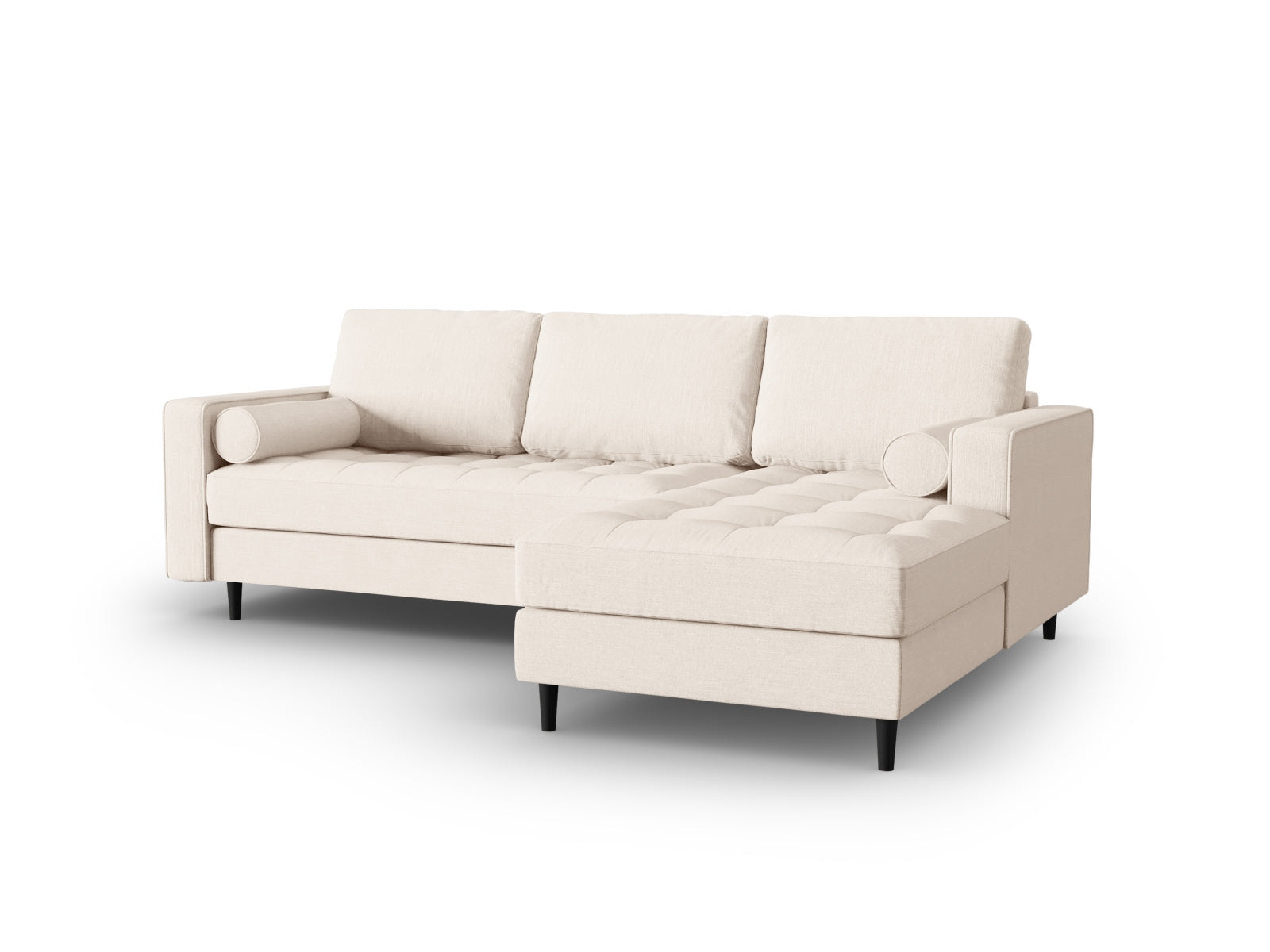 4-Sitzer Ecksofa rechts Aspen in Light Beige-Melva präsentiert im Onlineshop von KAQTU Design AG. Ecksofa rechts ist von Cosmopolitan Design