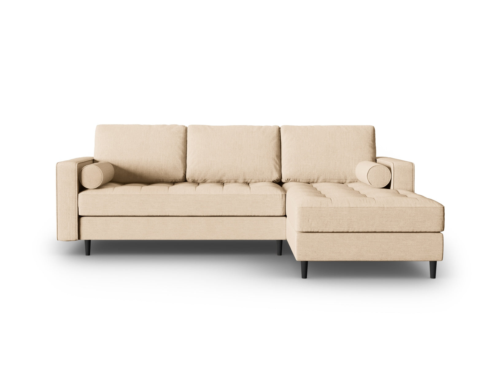 4-Sitzer Ecksofa rechts Aspen in Beige-Melva präsentiert im Onlineshop von KAQTU Design AG. Ecksofa rechts ist von Cosmopolitan Design
