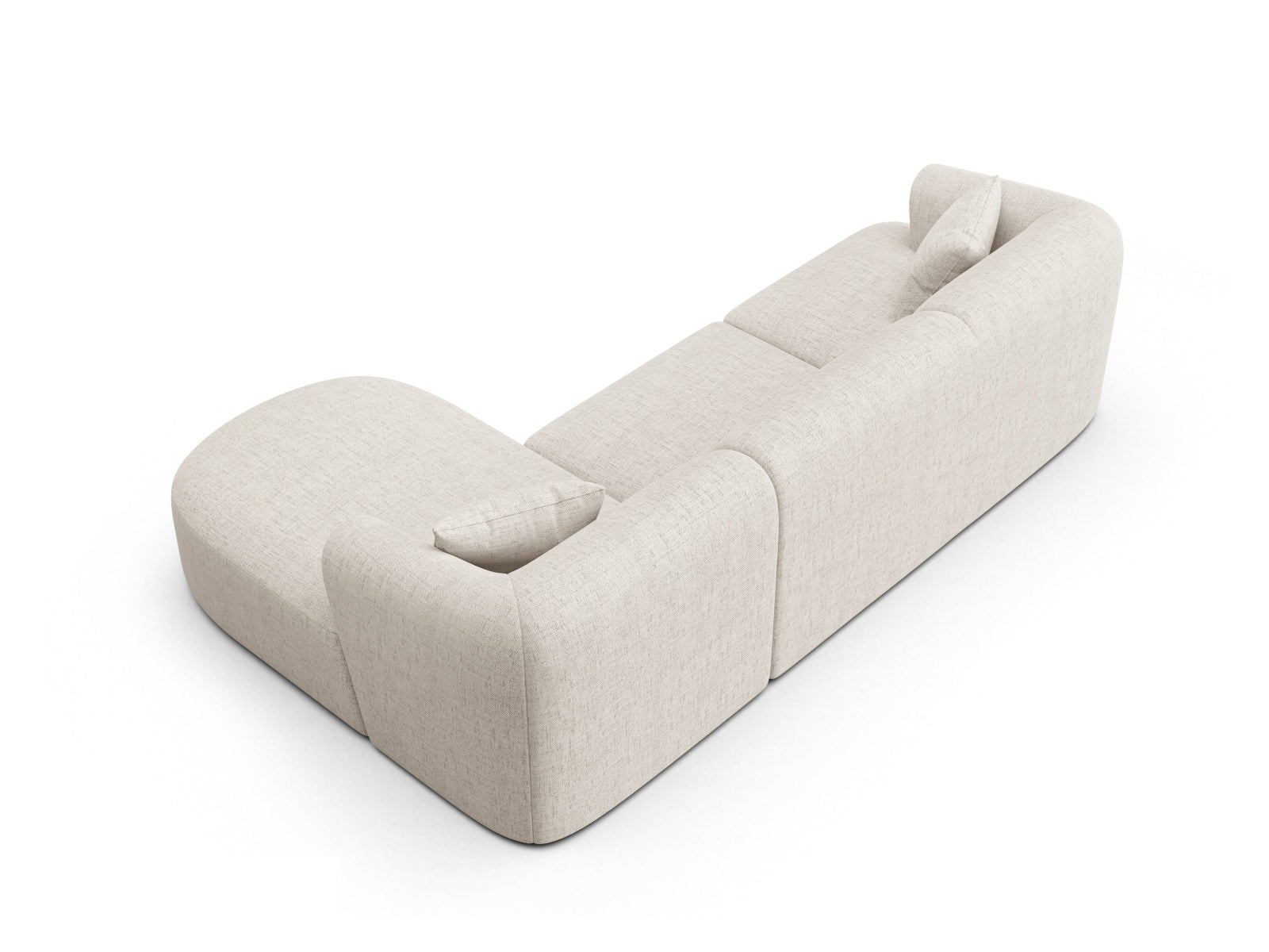 Erleben Sie das Campi Modular Ecksofa rechts von Cosmopolitan Design – ein stilvolles 4-Sitzer Sofa, das Komfort und Vielseitigkeit perfekt kombiniert.