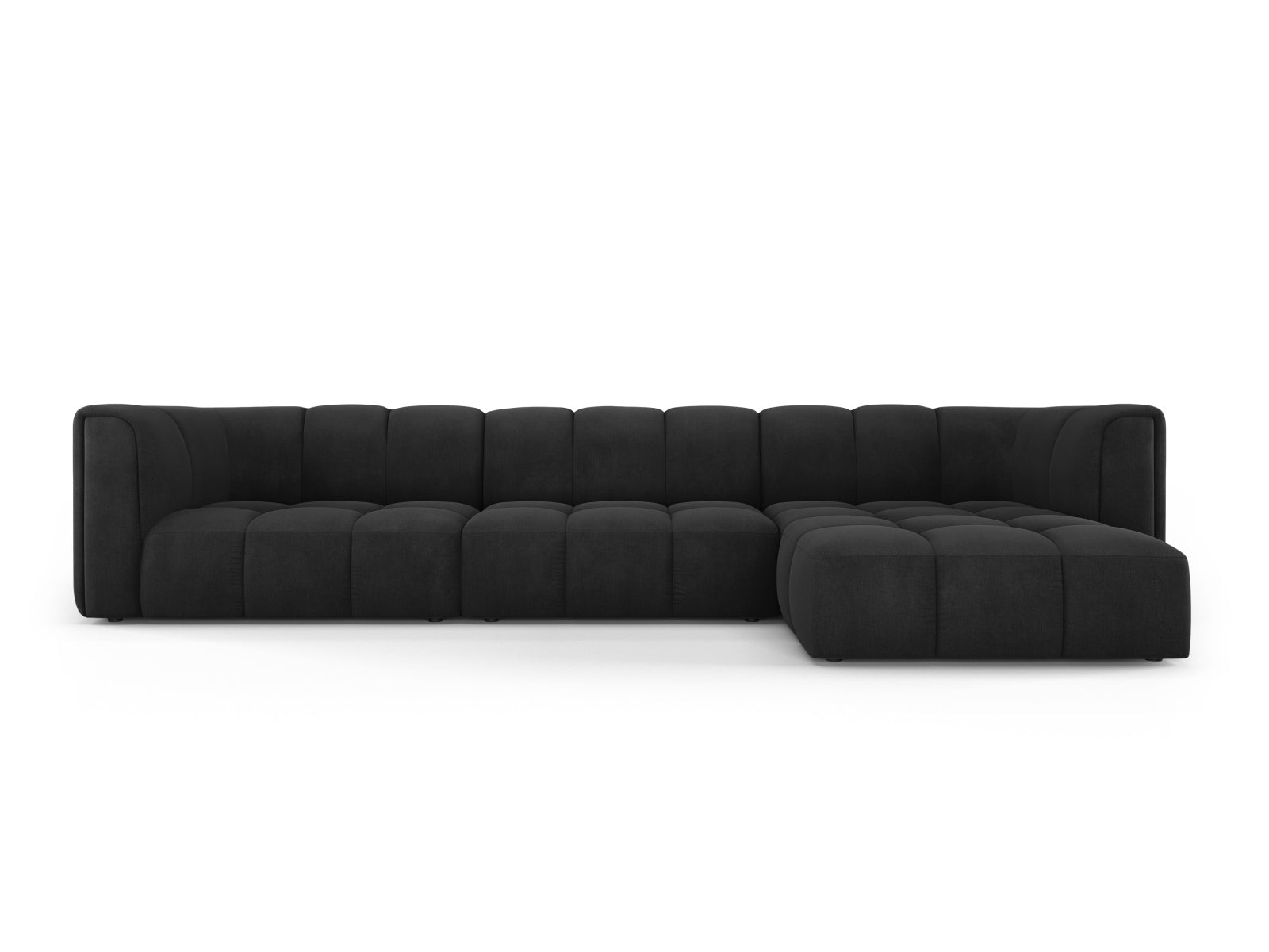 5-Sitzer Ecksofa rechts Moritz in Black-Rebel präsentiert im Onlineshop von KAQTU Design AG. Ecksofa rechts ist von Cosmopolitan Design