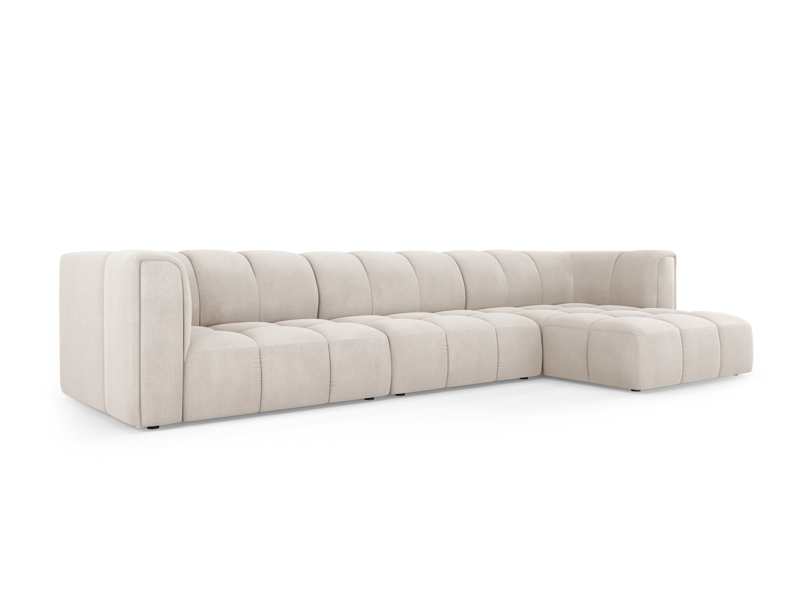 5-Sitzer Ecksofa rechts Moritz in Beige-Rebel präsentiert im Onlineshop von KAQTU Design AG. Ecksofa rechts ist von Cosmopolitan Design