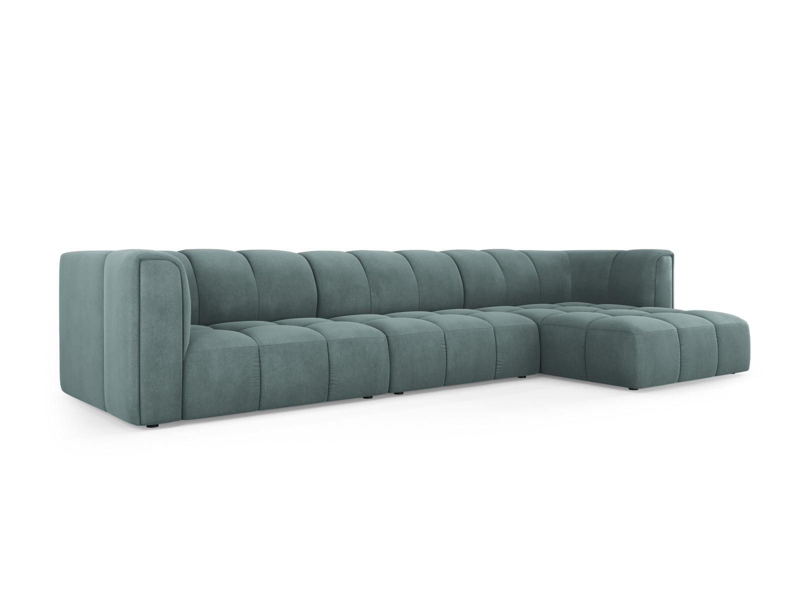 5-Sitzer Ecksofa rechts Moritz in Sea Green-Rebel präsentiert im Onlineshop von KAQTU Design AG. Ecksofa rechts ist von Cosmopolitan Design