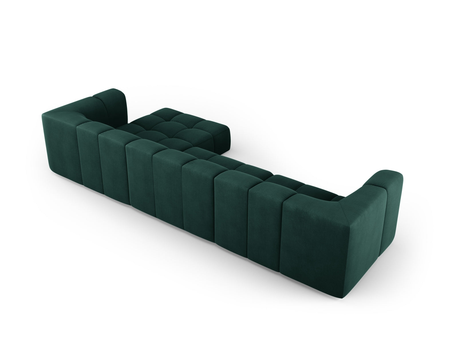 5-Sitzer Ecksofa rechts Moritz in Bottle Green-Rebel präsentiert im Onlineshop von KAQTU Design AG. Ecksofa rechts ist von Cosmopolitan Design