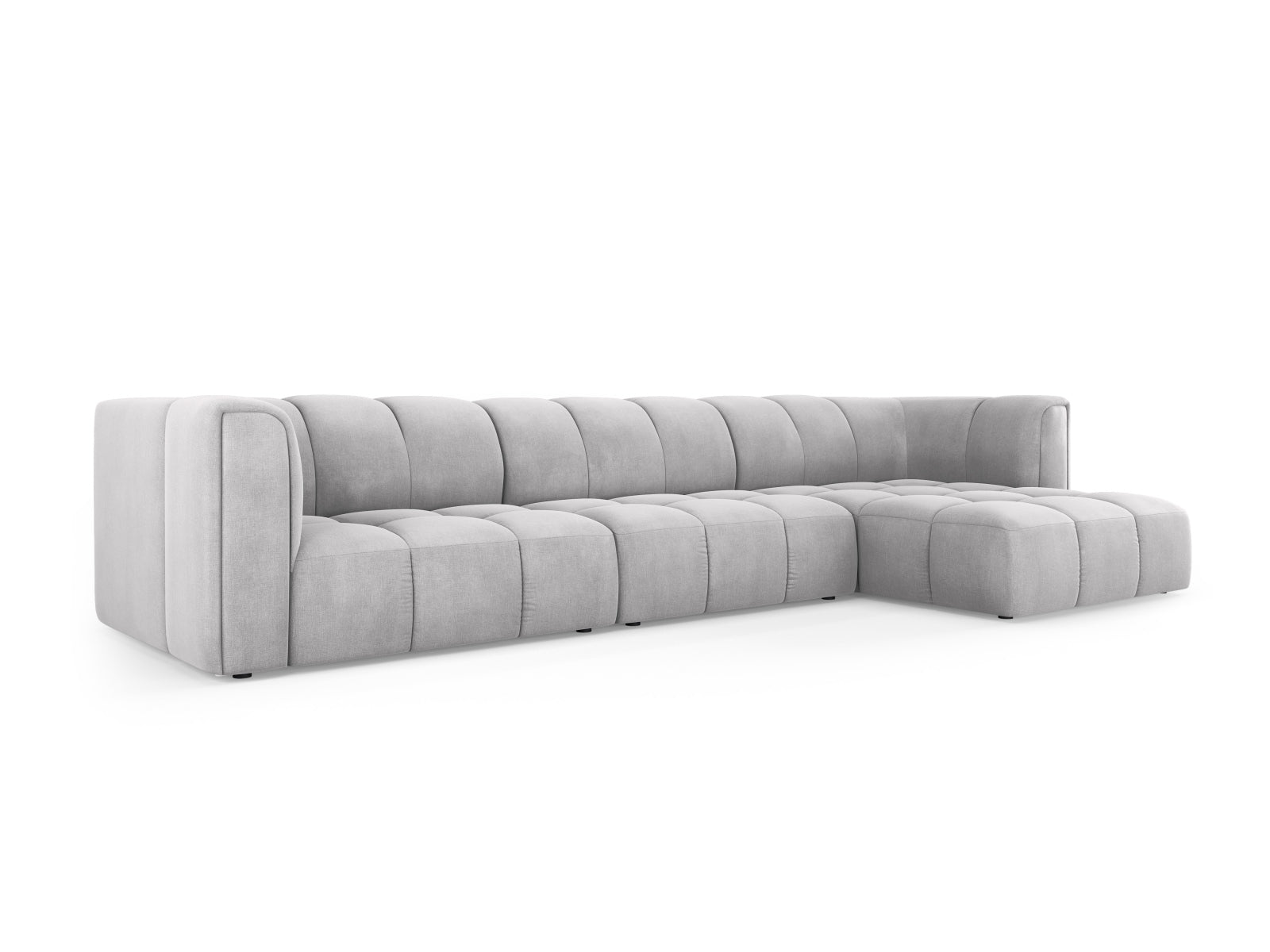 5-Sitzer Ecksofa rechts Moritz in Light Grey-Rebel präsentiert im Onlineshop von KAQTU Design AG. Ecksofa rechts ist von Cosmopolitan Design
