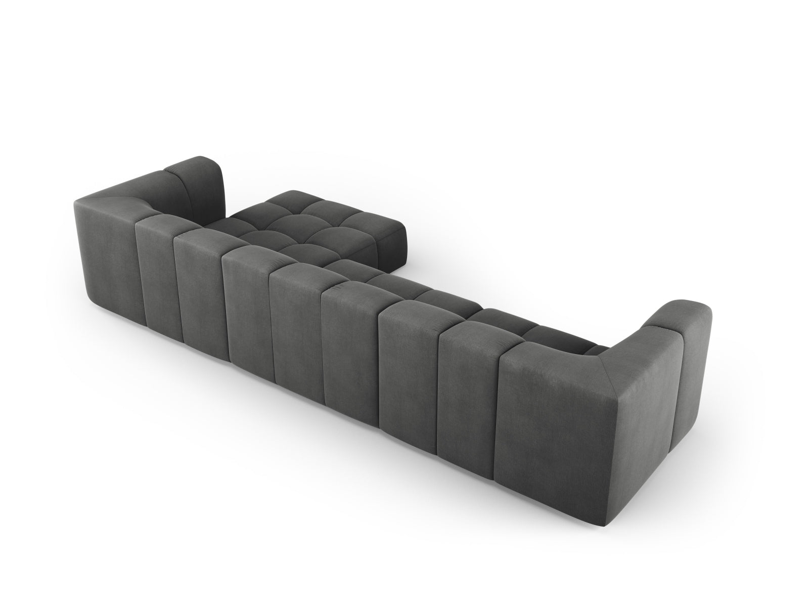 5-Sitzer Ecksofa rechts Moritz in Dark Grey-Rebel präsentiert im Onlineshop von KAQTU Design AG. Ecksofa rechts ist von Cosmopolitan Design