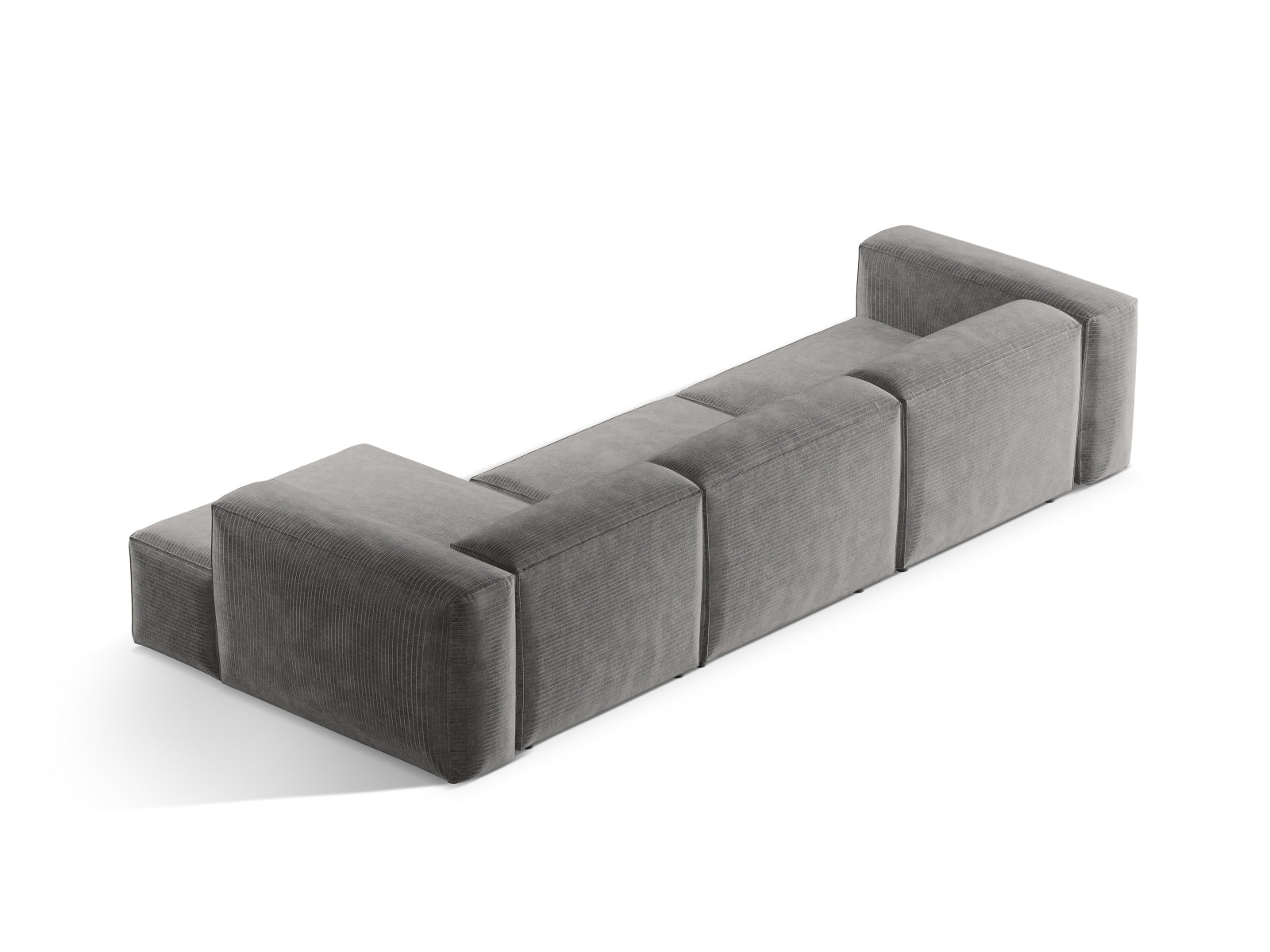 Entdecken Sie das elegante Bergamo Modular Ecksofa rechts 4 Sitzer von Cosmopolitan Design – perfekt für Ihr modernes Wohnzimmer und gemütliche Abende!