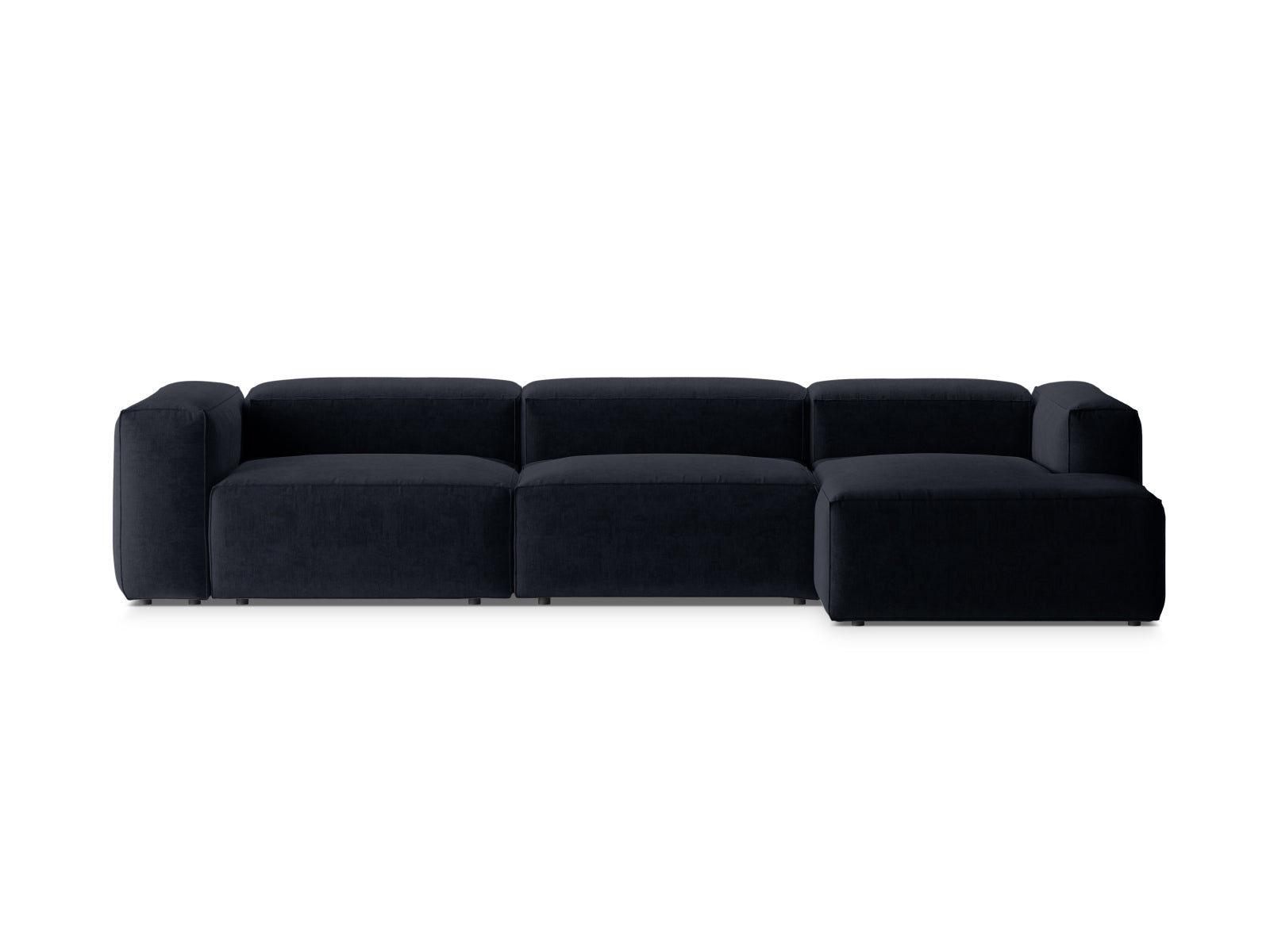 Bergamo Modular Ecksofa rechts 4 Sitzer in Navy Blue präsentiert im Onlineshop von KAQTU Design AG. Ecksofa rechts ist von Cosmopolitan Design