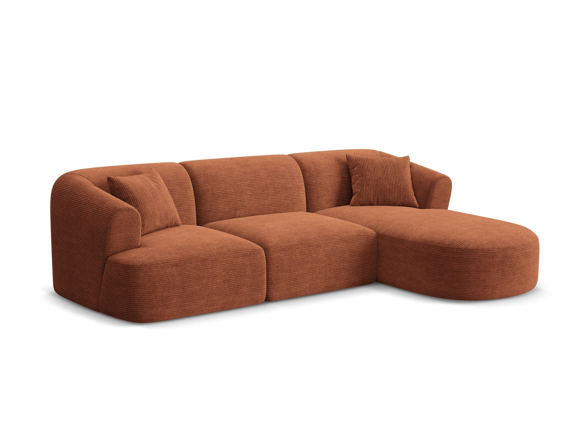 4-Sitzer Ecksofa rechts Campi in Terracotta-Lincoln D präsentiert im Onlineshop von KAQTU Design AG. Ecksofa rechts ist von Cosmopolitan Design