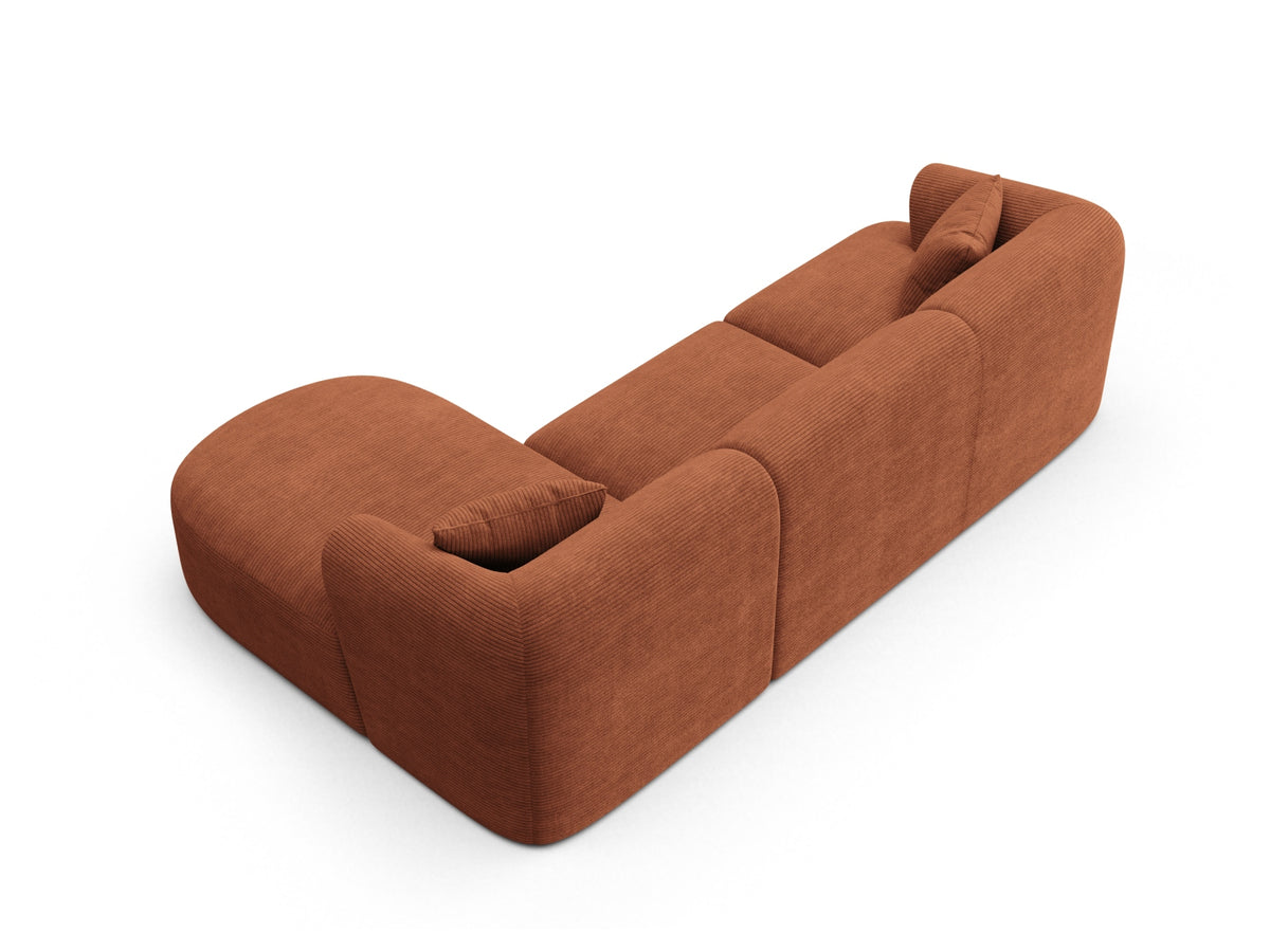 4-Sitzer Ecksofa rechts Campi in Terracotta-Lincoln D präsentiert im Onlineshop von KAQTU Design AG. Ecksofa rechts ist von Cosmopolitan Design