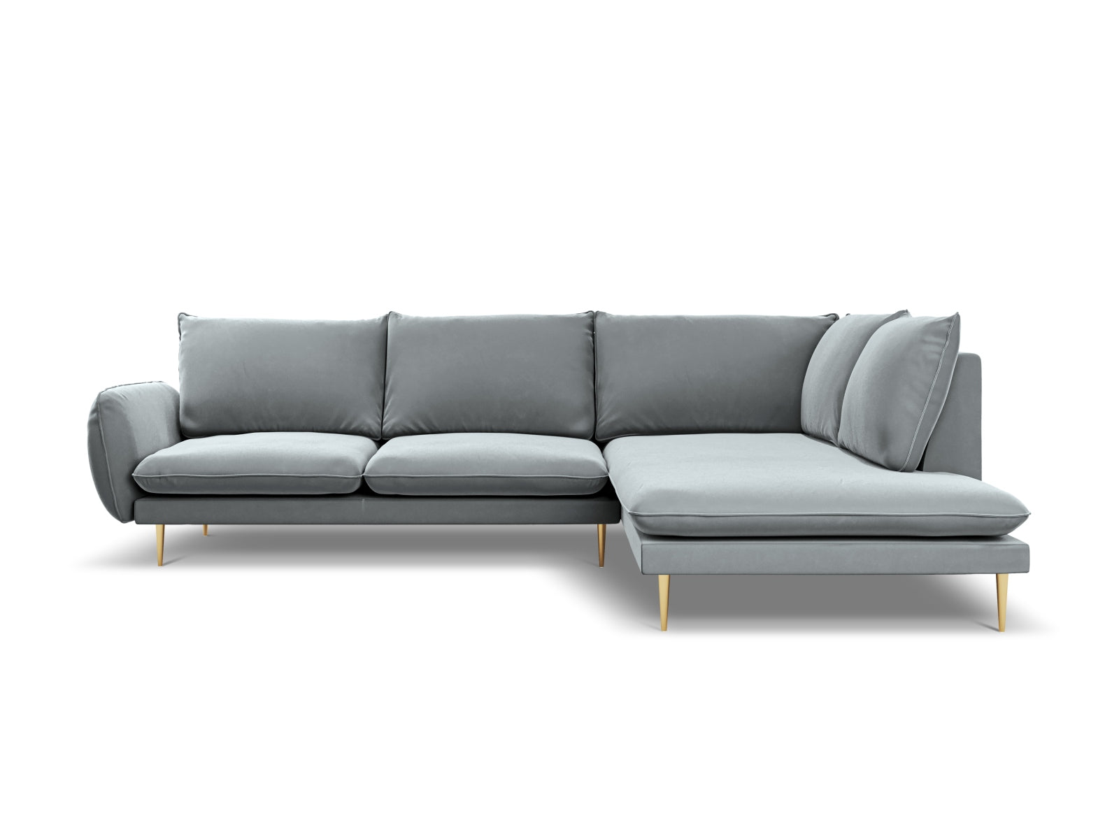 Entdecken Sie das elegante Vienna Velour Ecksofa rechts für 6 Personen. Komfortabel, stilvoll und ideal für Ihr Wohnzimmer!