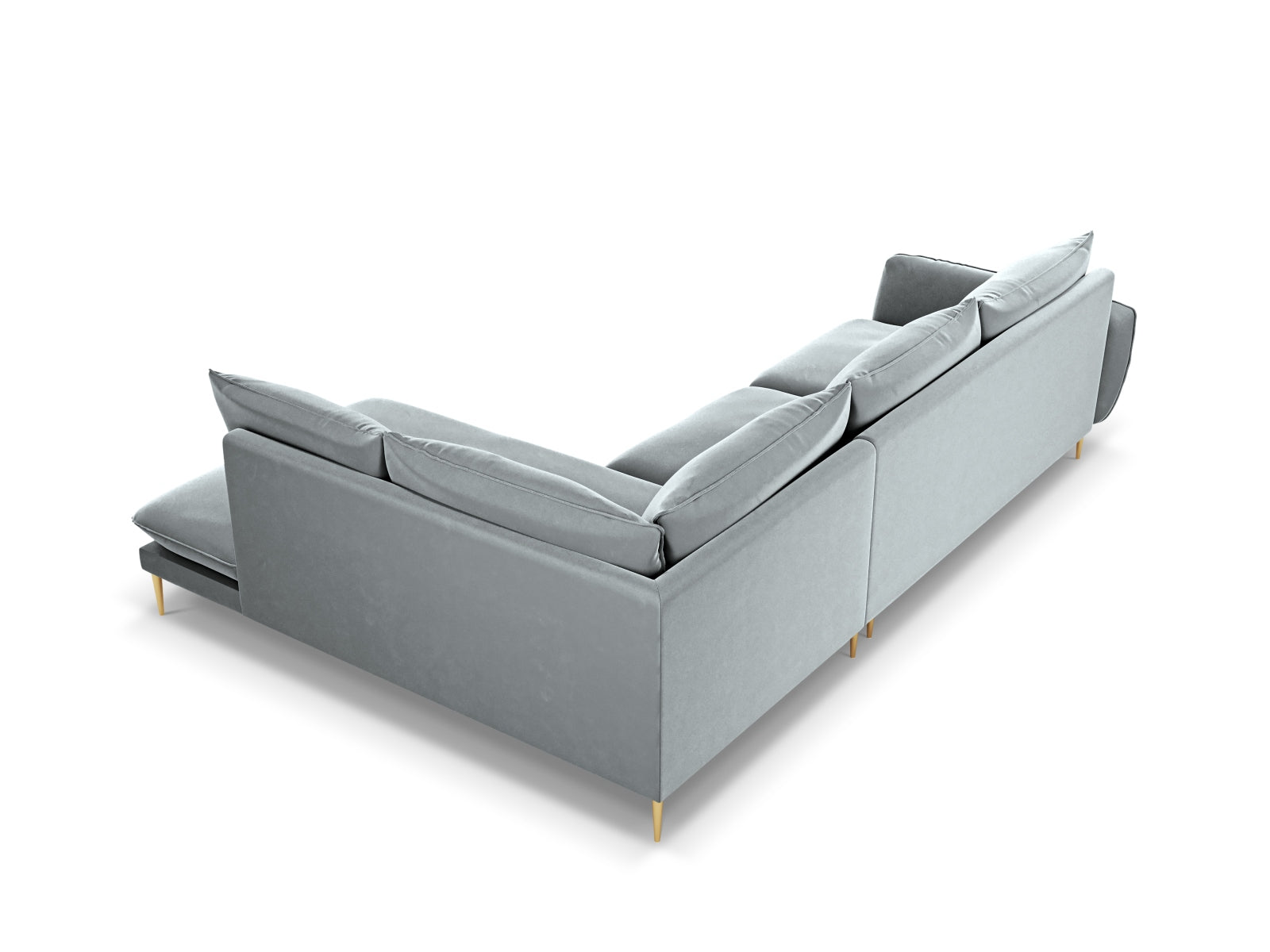 Erleben Sie das Vienna Velour Ecksofa rechts für 6 Personen – ein stilvolles Möbelstück, das Komfort und Eleganz in Ihr Zuhause bringt!