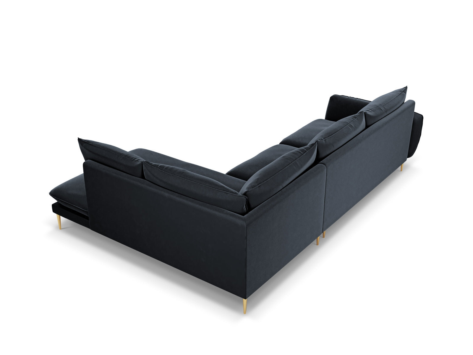 Erleben Sie das Vienna Velour Ecksofa rechts für 6 Personen von Cosmopolitan Design. Stilvolles Design, hoher Komfort und pflegeleichter Velourstoff für Ihr Zuhause!