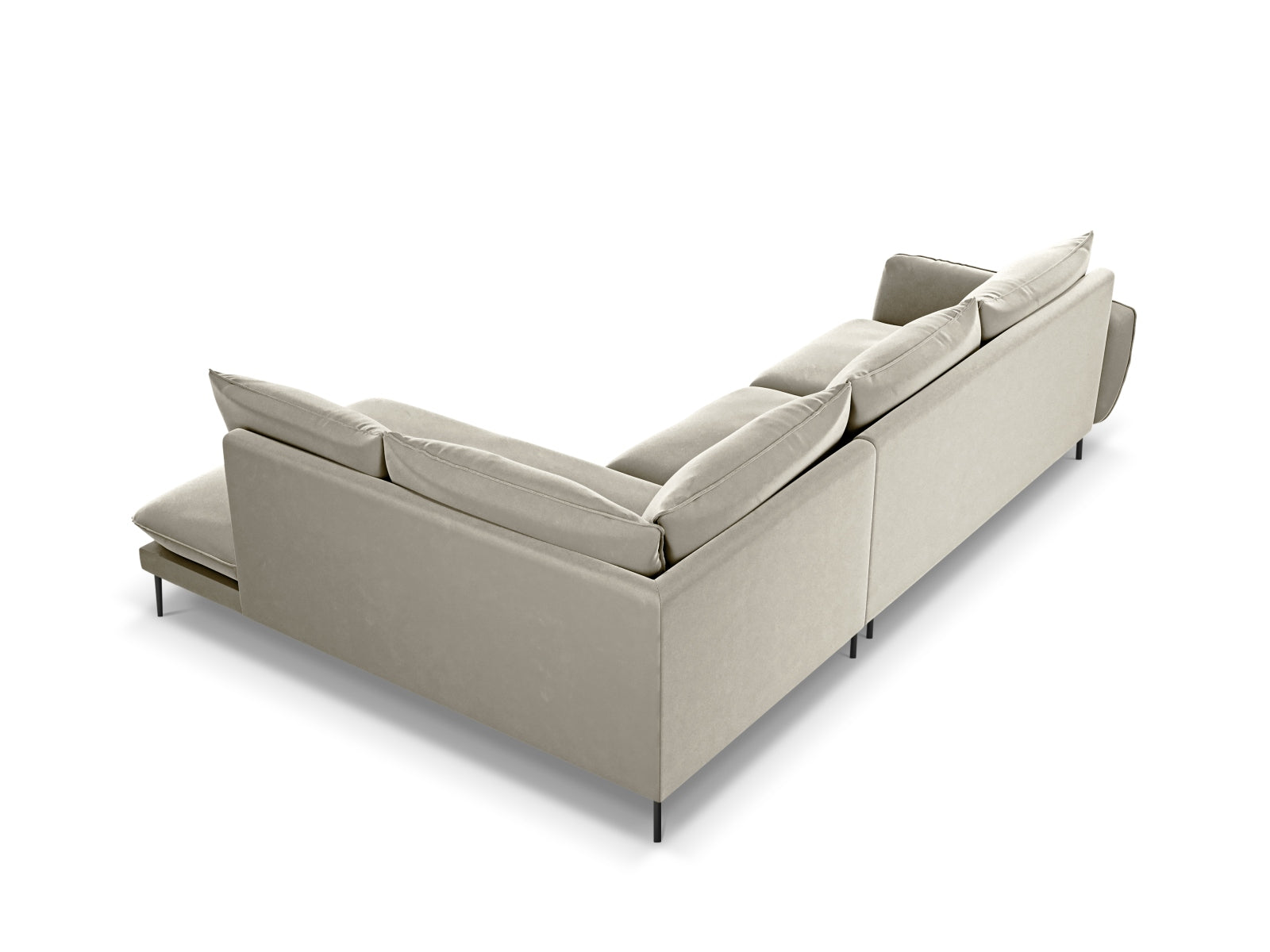 Erleben Sie das Vienna Velour Ecksofa von Cosmopolitan Design – ein luxuriöses 6-Sitzer Sofa, das Stil, Komfort und Langlebigkeit in Ihr Zuhause bringt.