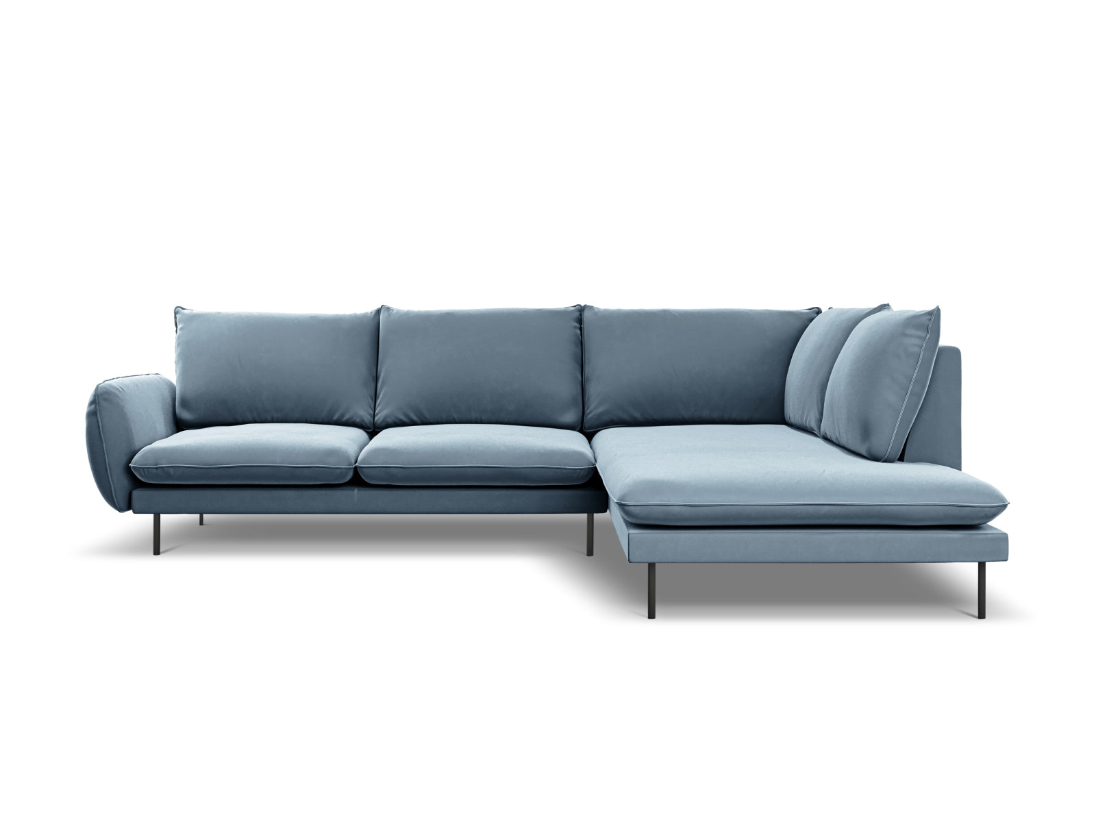 Entdecken Sie das elegante Vienna Velour Ecksofa rechts für 6 Personen. Komfortabel, stilvoll und ideal für Ihr Wohnzimmer – jetzt bei KAQTU erhältlich!
