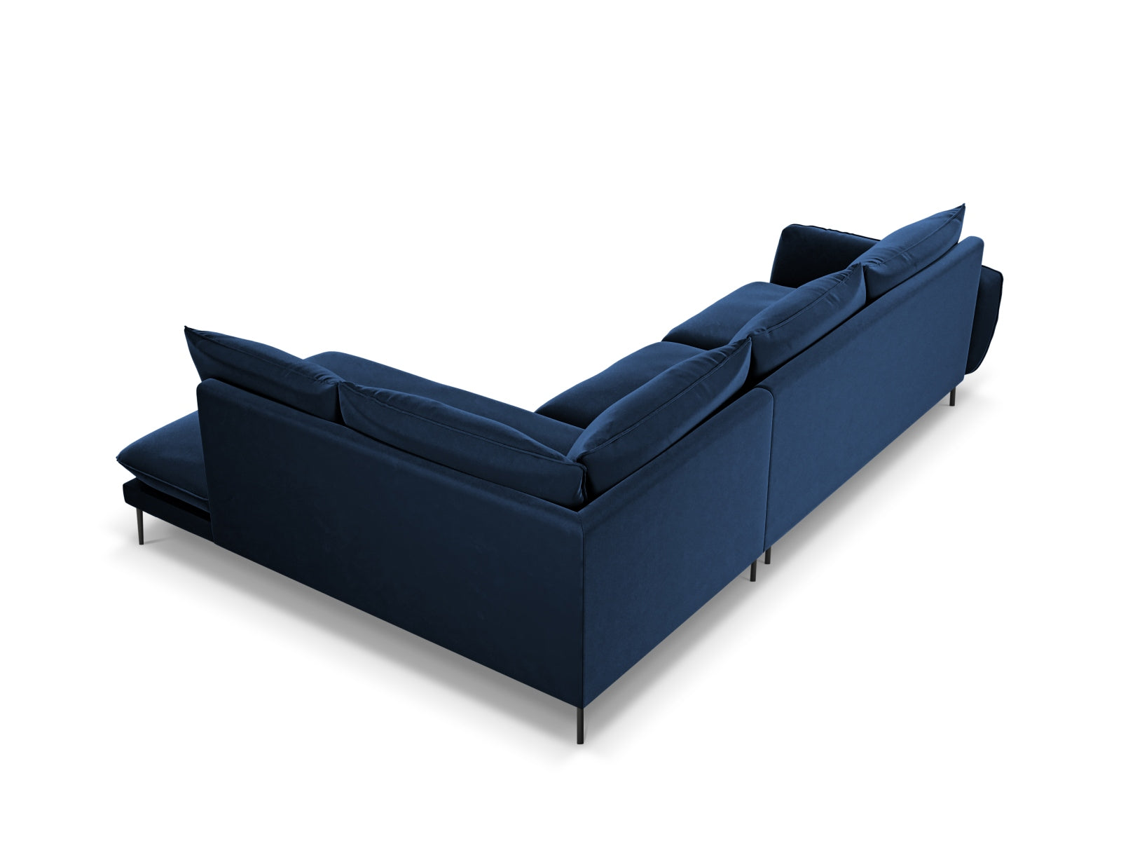 Erleben Sie das Vienna Velour Ecksofa rechts für 6 Personen. Hochwertiger Velourstoff, modernes Design und optimaler Komfort für Ihr Zuhause!
