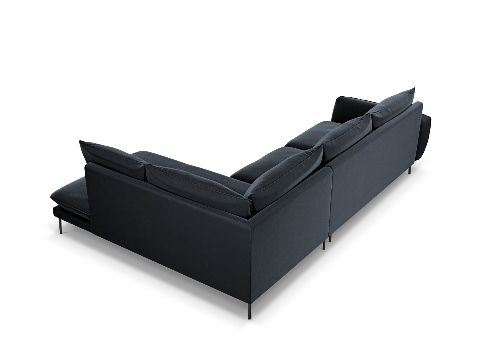 Erleben Sie das Vienna Velour Ecksofa rechts für 6 Personen. Hochwertiger Velourstoff, modernes Design und optimaler Komfort für Ihr Zuhause!
