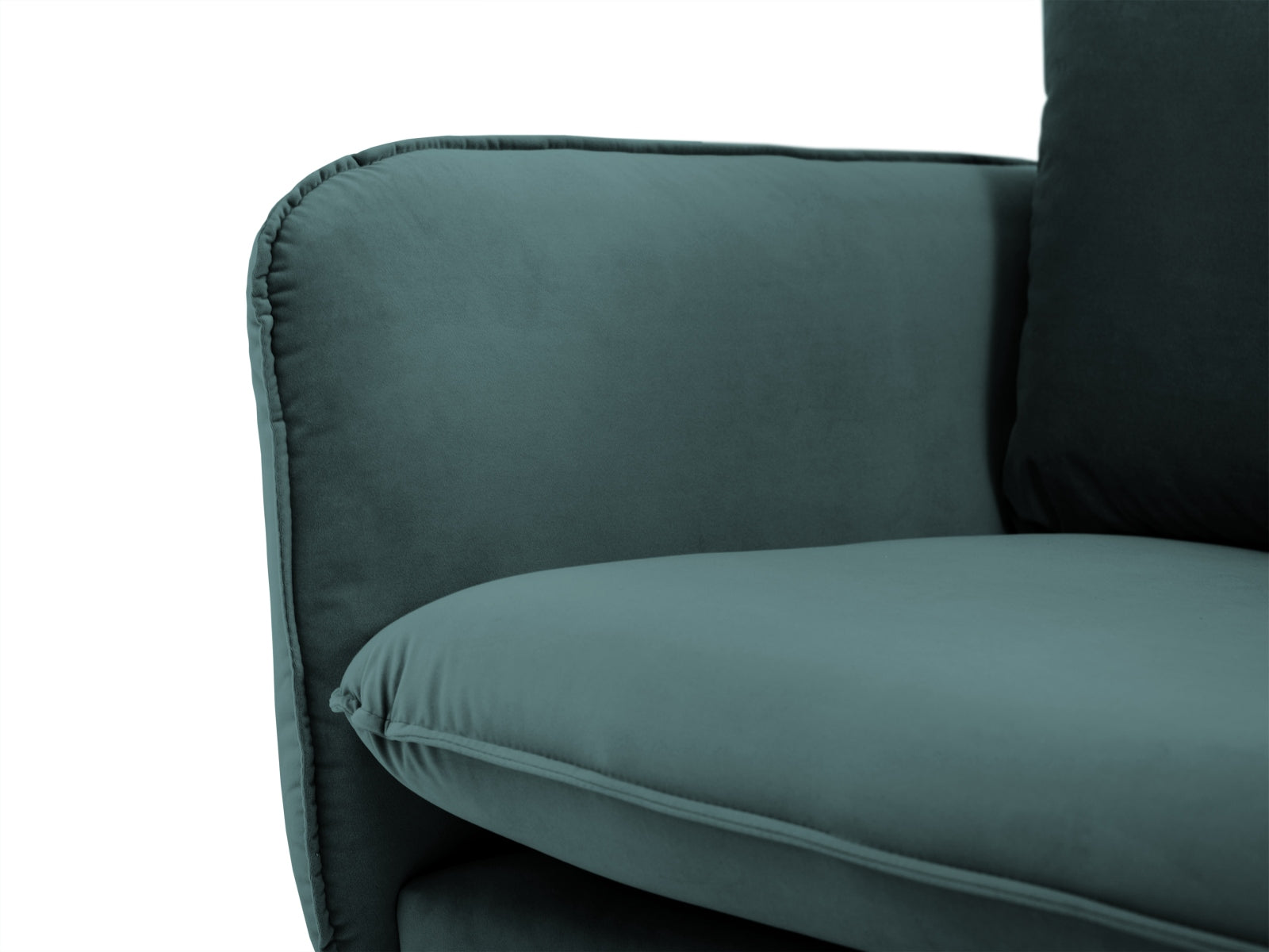 Entdecken Sie das elegante Vienna Velour Ecksofa rechts für 6 Personen – der perfekte Ort für gesellige Abende und entspannte Stunden in Ihrem Wohnzimmer!