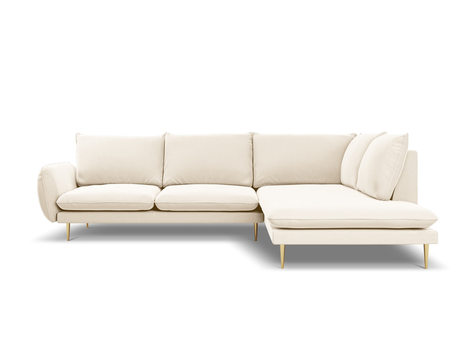 Erleben Sie das Vienna Velour Ecksofa rechts für 6 Personen. Hochwertiger Velourstoff, modernes Design und optimaler Komfort für Ihr Zuhause!