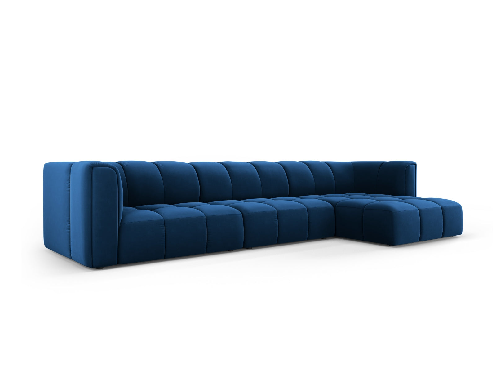 5-Sitzer Modular Ecksofa rechts Moritz in Royal Blue-Bluvel präsentiert im Onlineshop von KAQTU Design AG. Ecksofa rechts ist von Cosmopolitan Design
