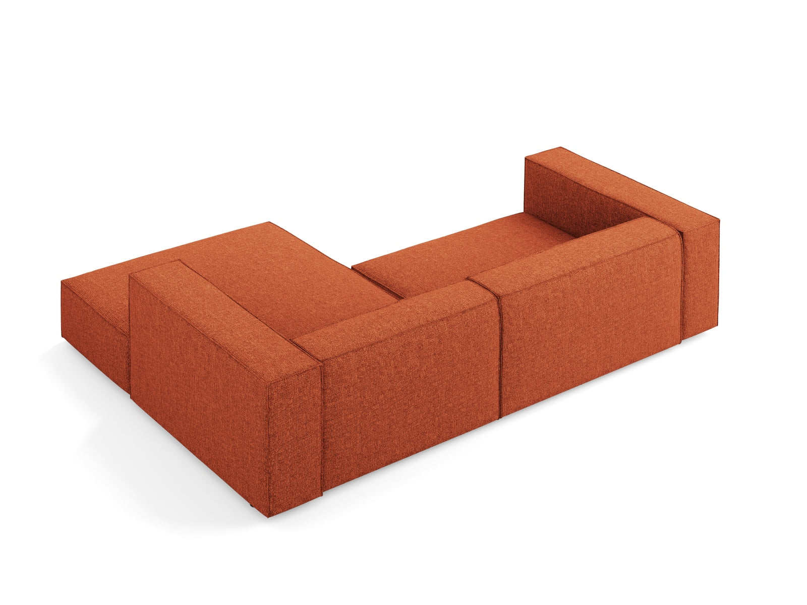 Arendal Ecksofa rechts 3 Sitzer in Terracotta präsentiert im Onlineshop von KAQTU Design AG. Ecksofa rechts ist von Cosmopolitan Design