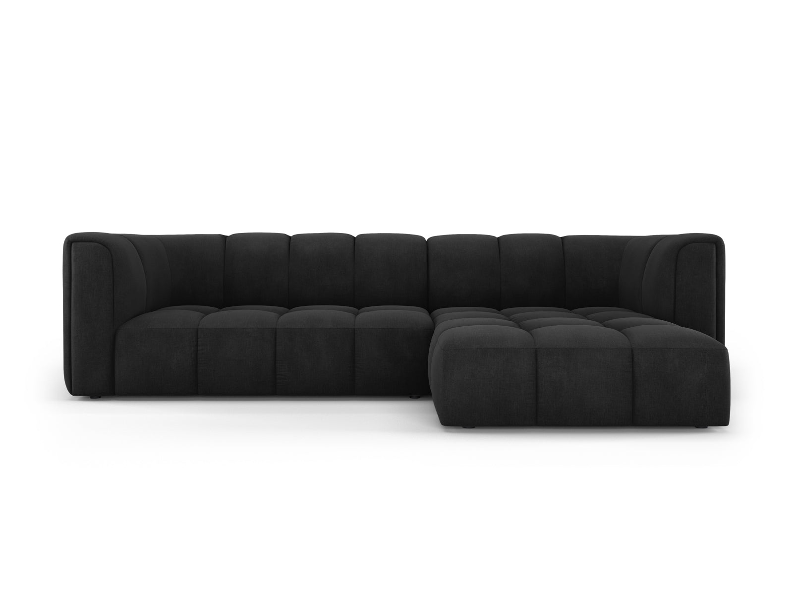 3-Sitzer Ecksofa rechts Moritz in Black-Rebel präsentiert im Onlineshop von KAQTU Design AG. Ecksofa rechts ist von Cosmopolitan Design