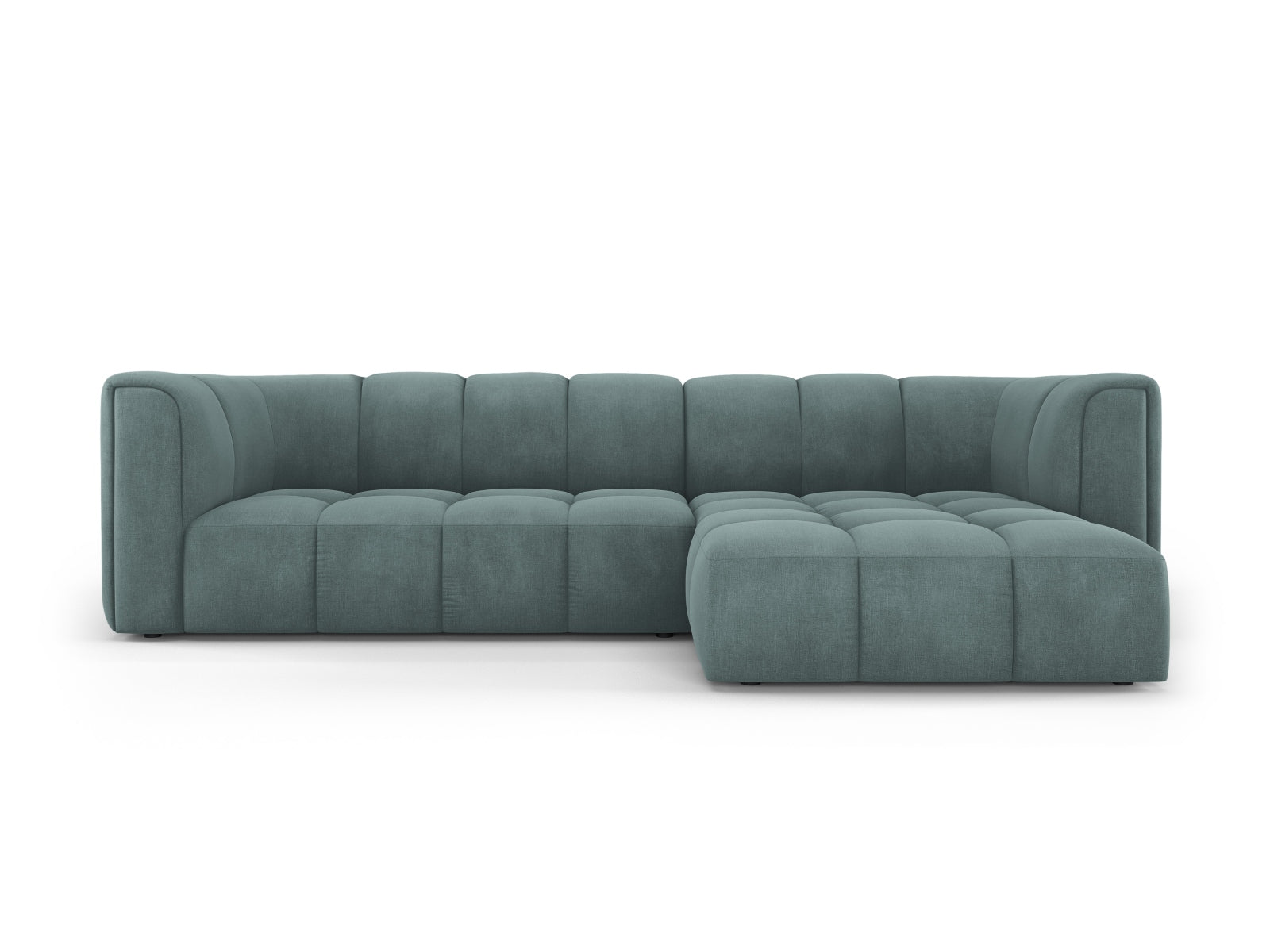 3-Sitzer Ecksofa rechts Moritz in Sea Green-Rebel präsentiert im Onlineshop von KAQTU Design AG. Ecksofa rechts ist von Cosmopolitan Design
