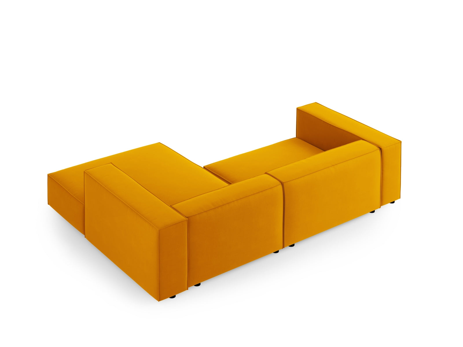 Arendal Velour Ecksofa rechts 3 Sitzer in Yellow präsentiert im Onlineshop von KAQTU Design AG. Ecksofa rechts ist von Cosmopolitan Design
