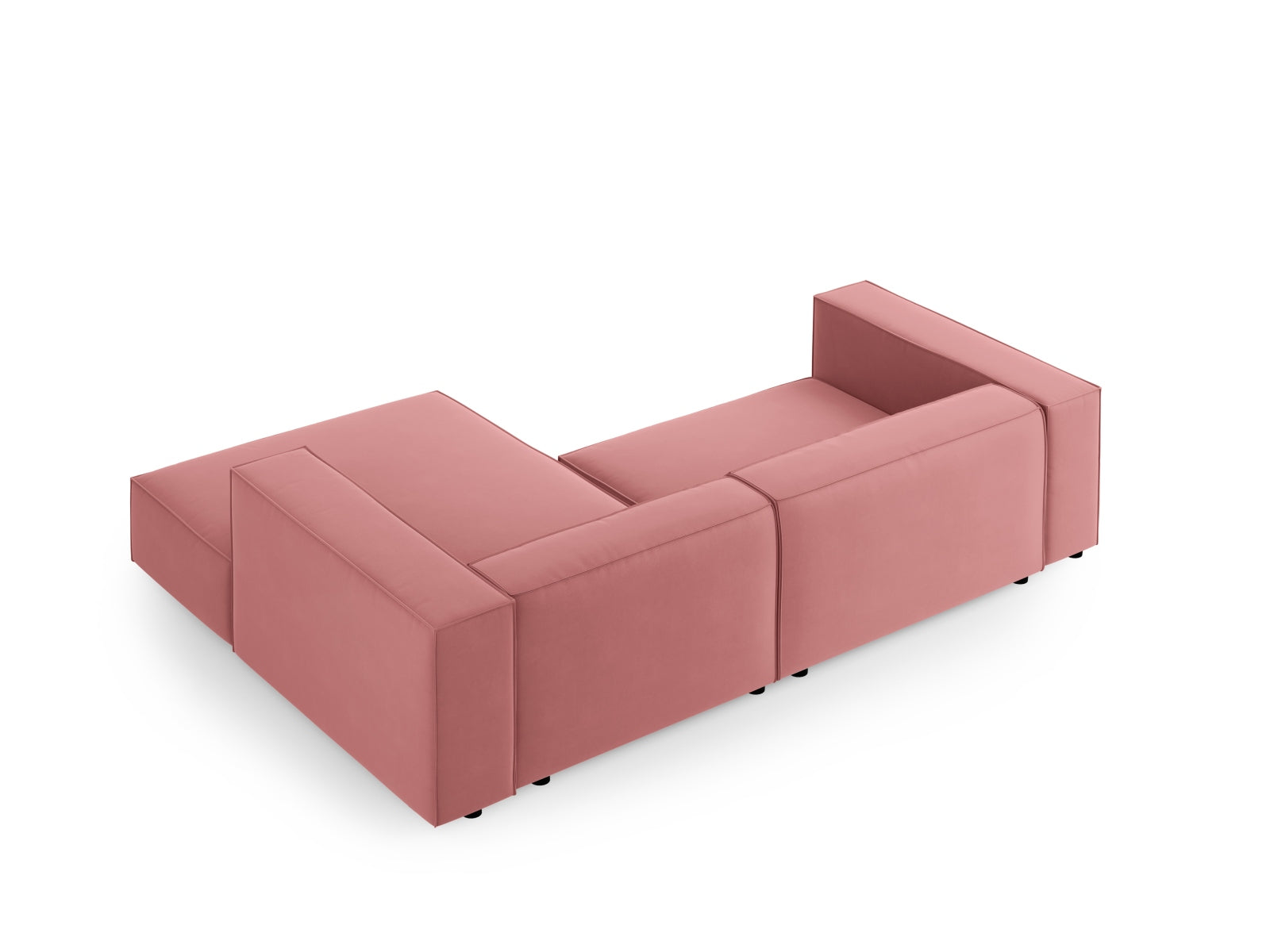 Arendal Velour Ecksofa rechts 3 Sitzer in Flamingo präsentiert im Onlineshop von KAQTU Design AG. Ecksofa rechts ist von Cosmopolitan Design