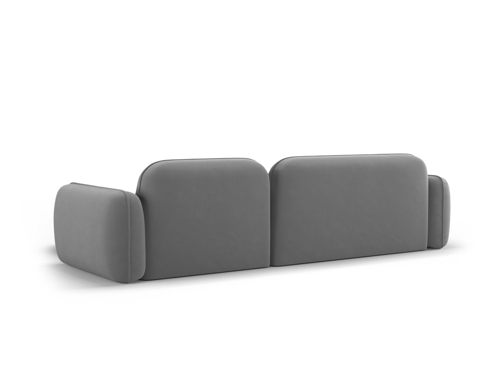 Sydney Velour Modular Ecksofa rechts 4 Sitzer in Light Grey präsentiert im Onlineshop von KAQTU Design AG. Ecksofa rechts ist von Cosmopolitan Design