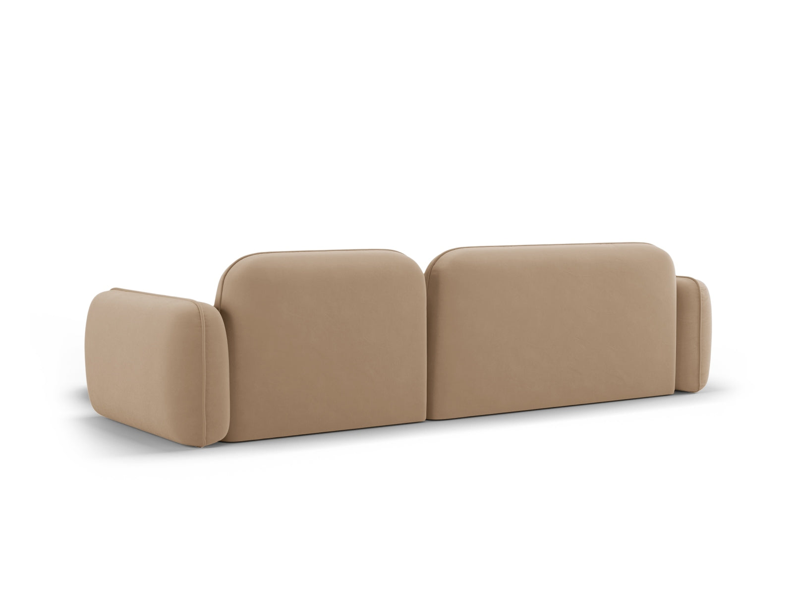 Sydney Velour Modular Ecksofa rechts 4 Sitzer in Sand präsentiert im Onlineshop von KAQTU Design AG. Ecksofa rechts ist von Cosmopolitan Design