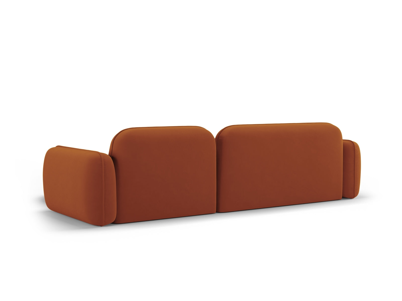 Sydney Velour Modular Ecksofa rechts 4 Sitzer in Terracotta präsentiert im Onlineshop von KAQTU Design AG. Ecksofa rechts ist von Cosmopolitan Design