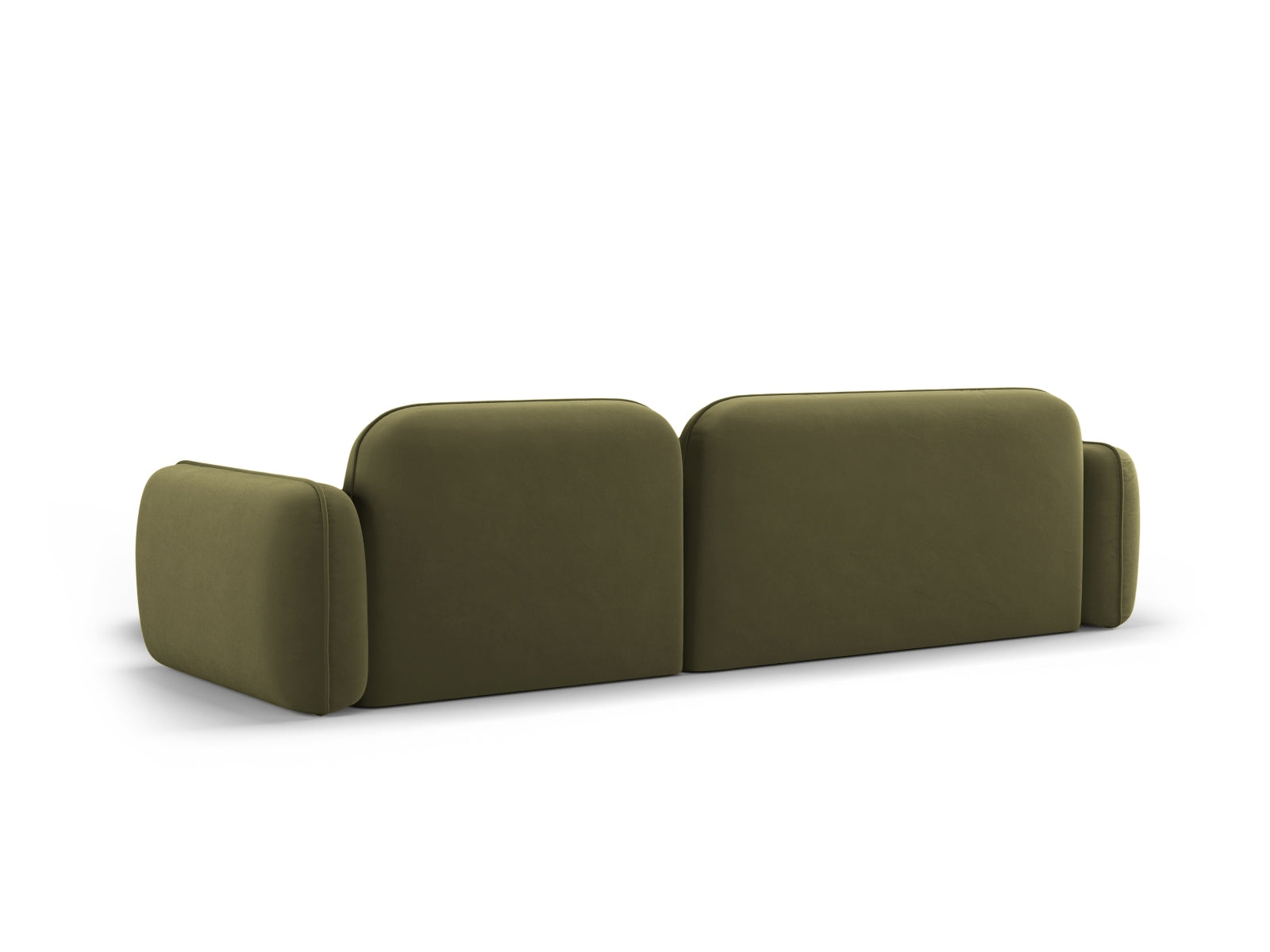 Sydney Velour Modular Ecksofa rechts 4 Sitzer in Light Green präsentiert im Onlineshop von KAQTU Design AG. Ecksofa rechts ist von Cosmopolitan Design