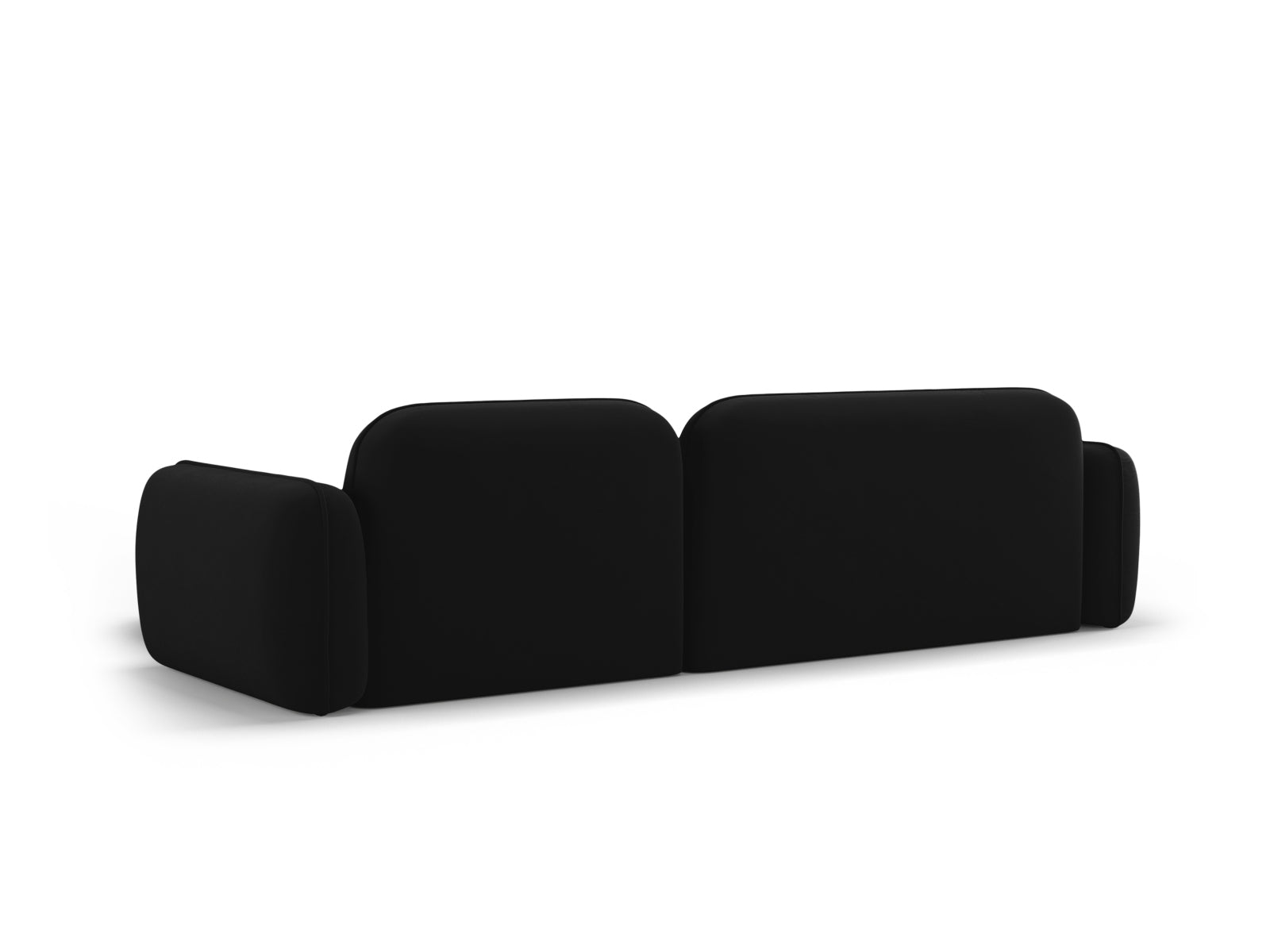 Sydney Velour Modular Ecksofa rechts 4 Sitzer in Black präsentiert im Onlineshop von KAQTU Design AG. Ecksofa rechts ist von Cosmopolitan Design