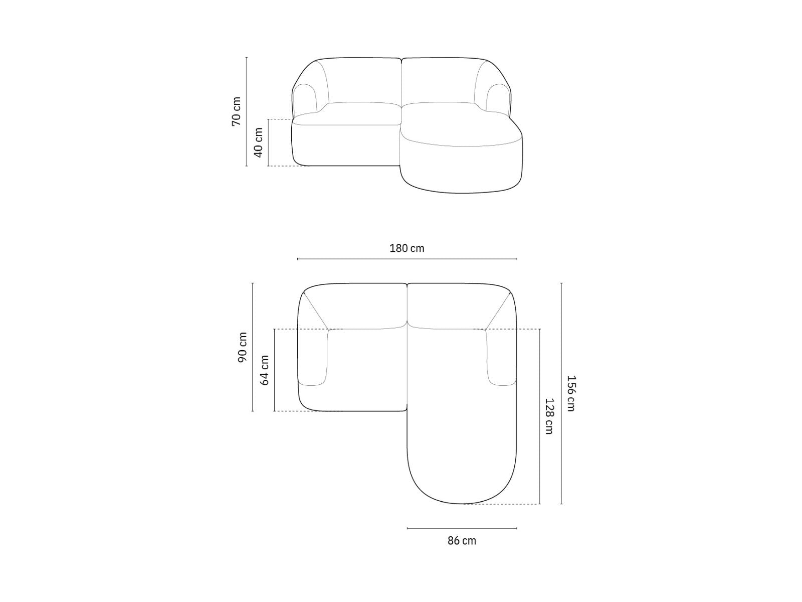 Modulares 3-Sitzer Ecksofa Campi in edlem Chocolate-Vogue, perfekt für moderne Wohnkonzepte und gemütliche Entspannung, von Cosmopolitan Design.