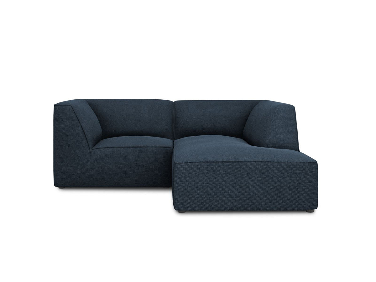 Modulares Ecksofa Siena rechts, 3-Sitzer in Light Beige-Scala Cordstoff, Massivholzrahmen, schwarze Kunststoffbeine, Sitzhöhe 40 cm.