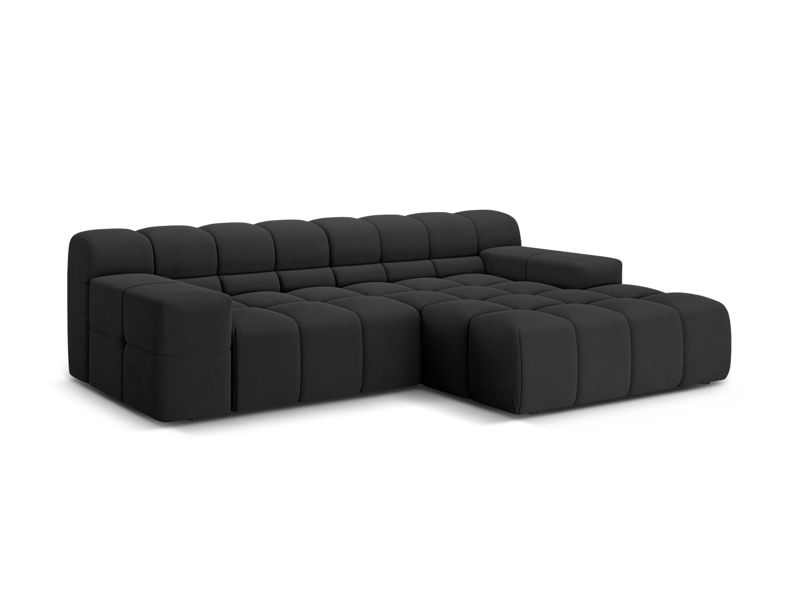 Stylisches 2-Sitzer Ecksofa rechts Hawaii in elegantem Anthrazit, ideal für moderne Wohnräume, erhältlich bei KAQTU Design AG.