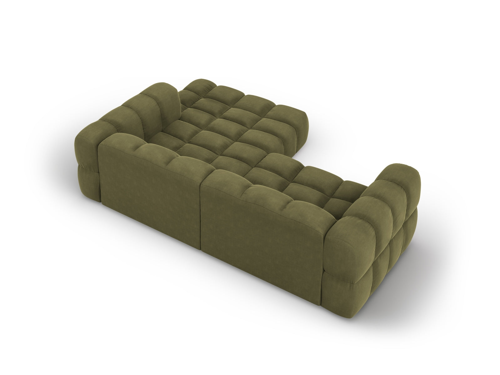 Entdecken Sie das Sky Velour Ecksofa rechts (162 cm) von Cosmopolitan Design – stilvoll, modular und perfekt für Ihr modernes Wohnzimmer.