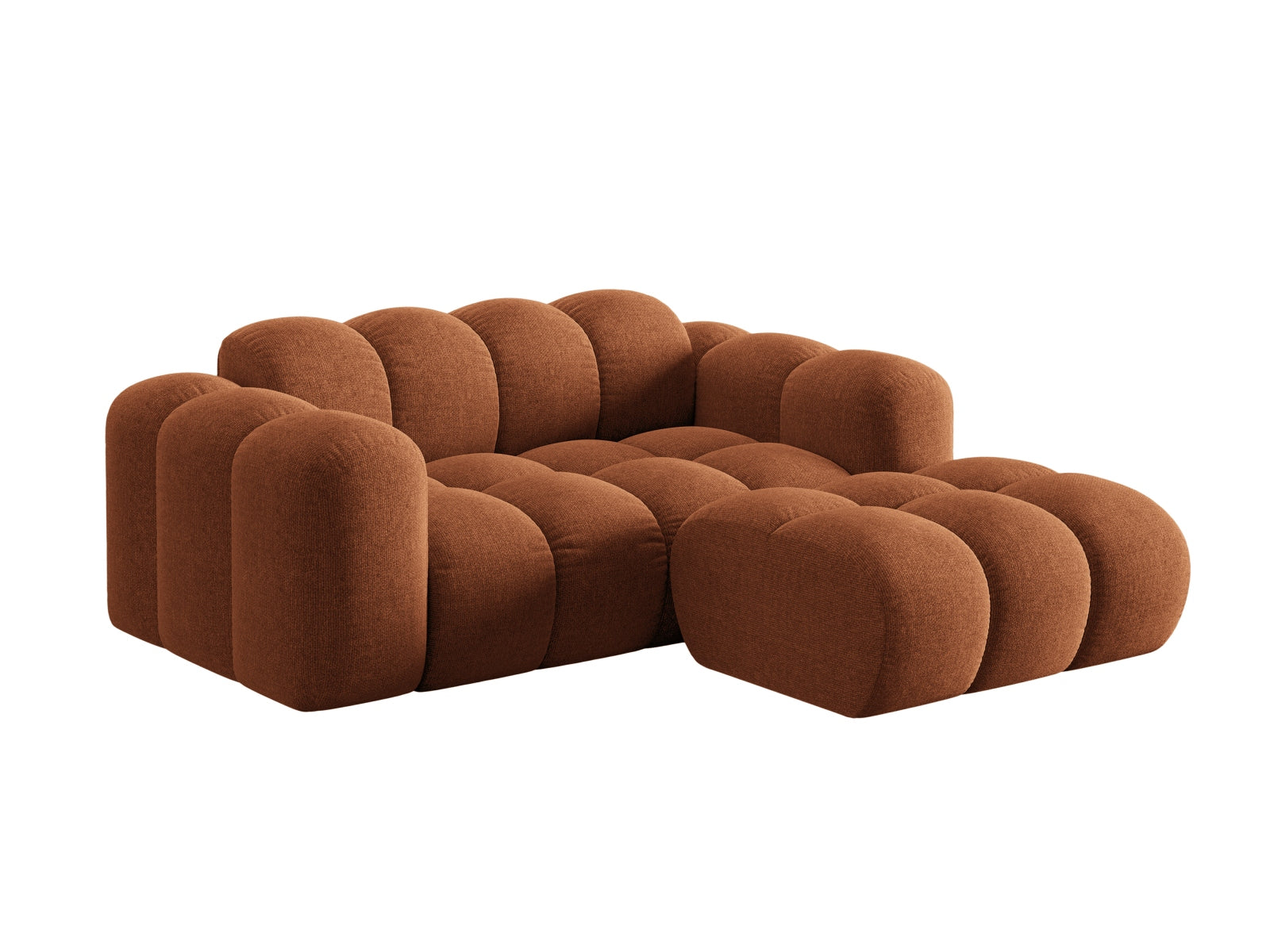 Stylisches 2-Sitzer Ecksofa Treno in Brick-Eden, ideal für moderne Wohnräume, präsentiert von Cosmopolitan Design.