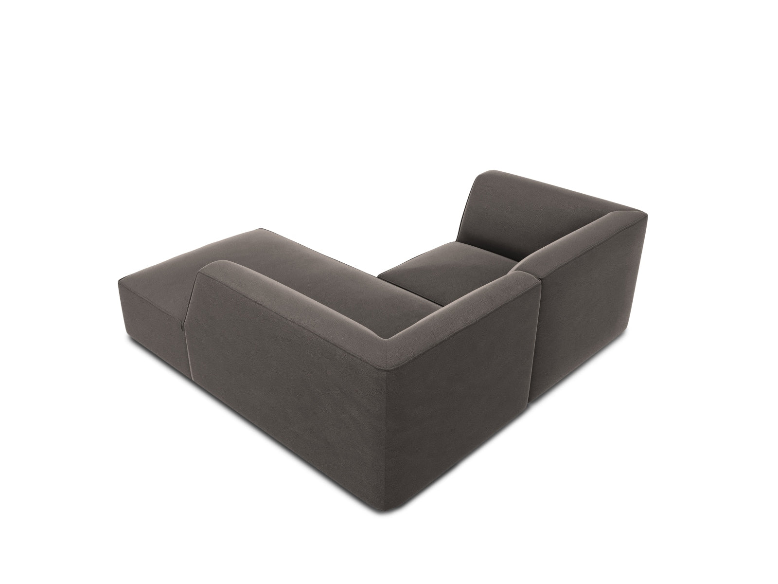 Oslo Velour Modular Ecksofa rechts 3 Sitzer in Dark Grey präsentiert im Onlineshop von KAQTU Design AG. Ecksofa rechts ist von Cosmopolitan Design