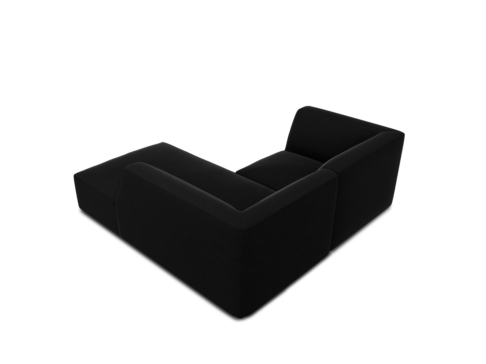 Oslo Velour Modular Ecksofa rechts 3 Sitzer in Black präsentiert im Onlineshop von KAQTU Design AG. Ecksofa rechts ist von Cosmopolitan Design