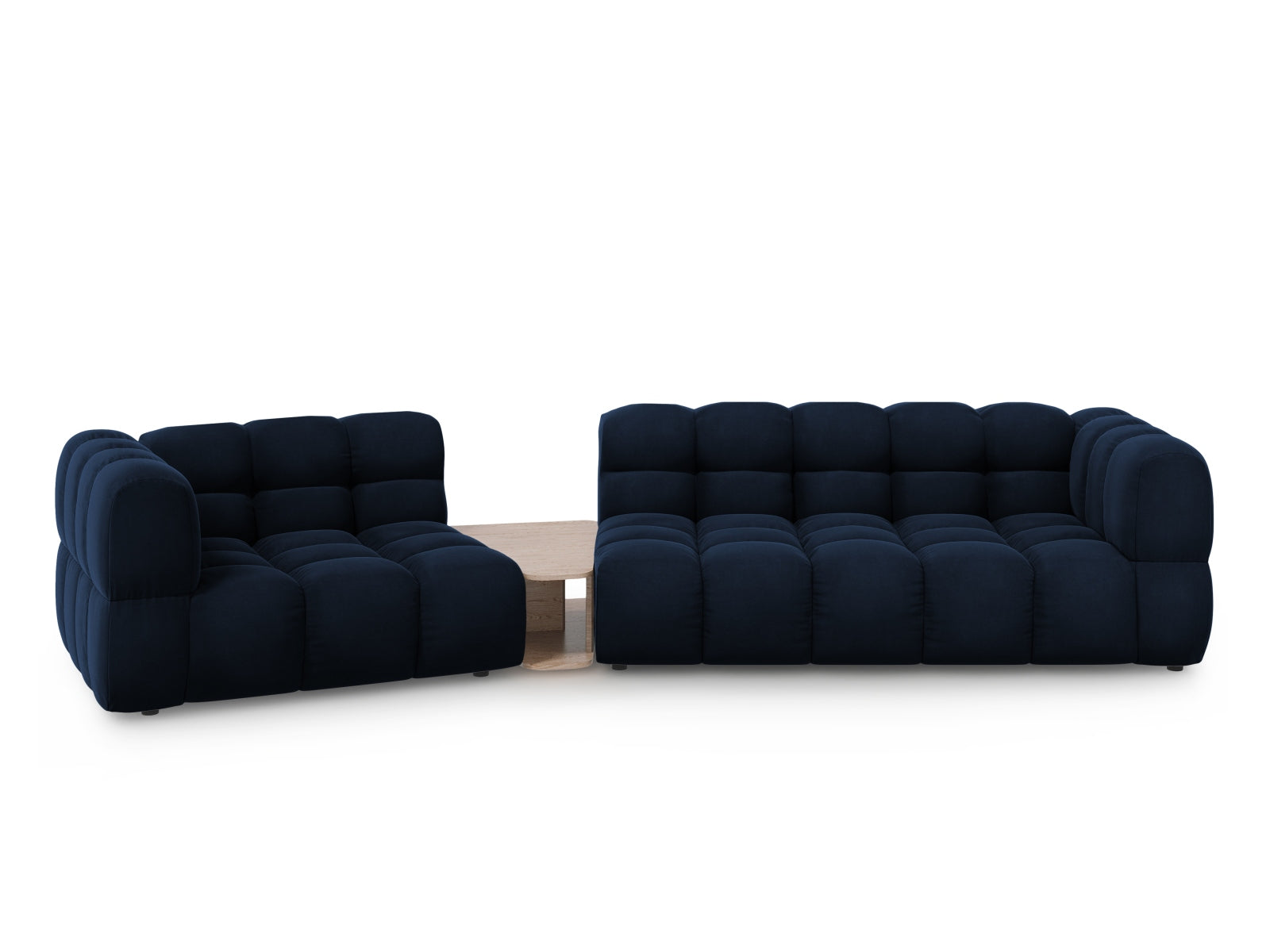 Sky Velour modulares Sofa links 3 Sitzer 148cm in Royal Blue präsentiert im Onlineshop von KAQTU Design AG. L-Sofa links ist von Cosmopolitan Design