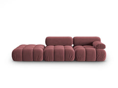 Canapé modulable en velours Cortina gauche 4 places 94cm